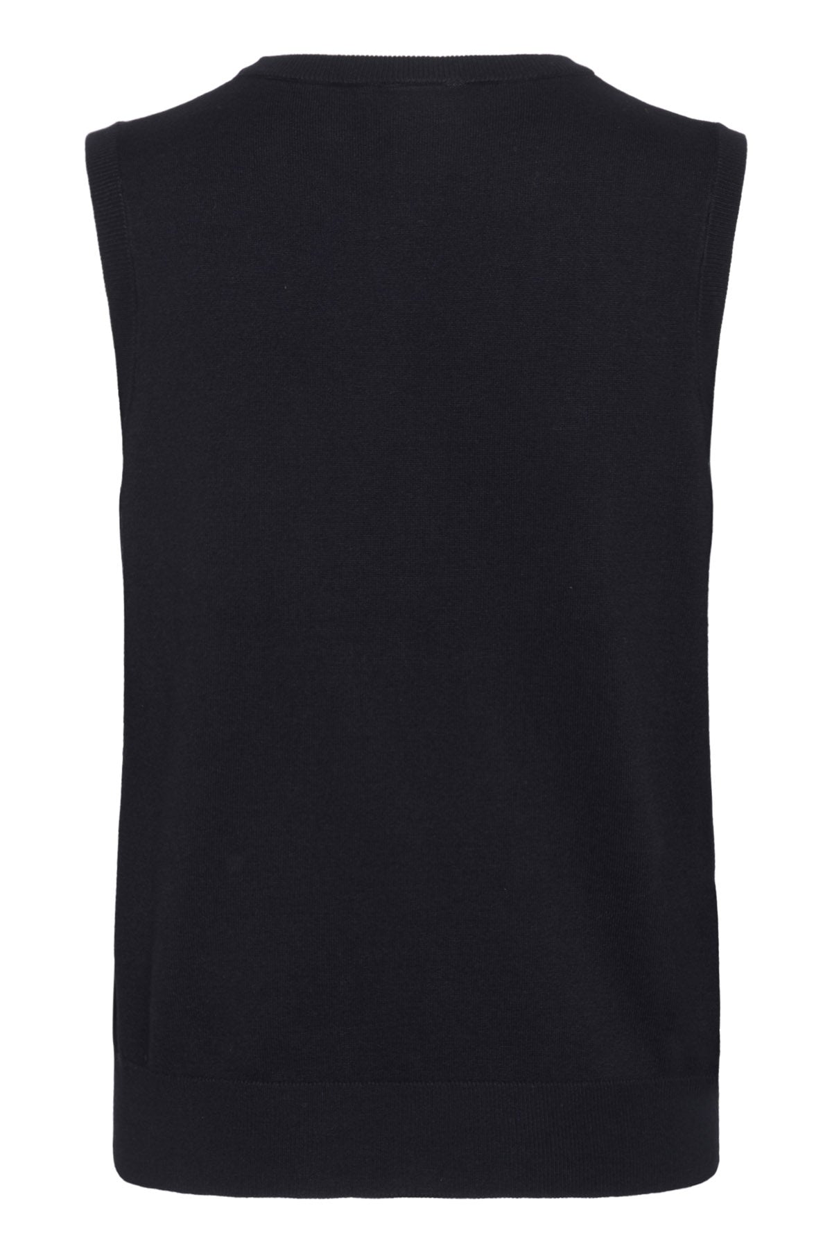 Kaffe Lizza Knit Sleeveless Knit Jumper - Black Deep