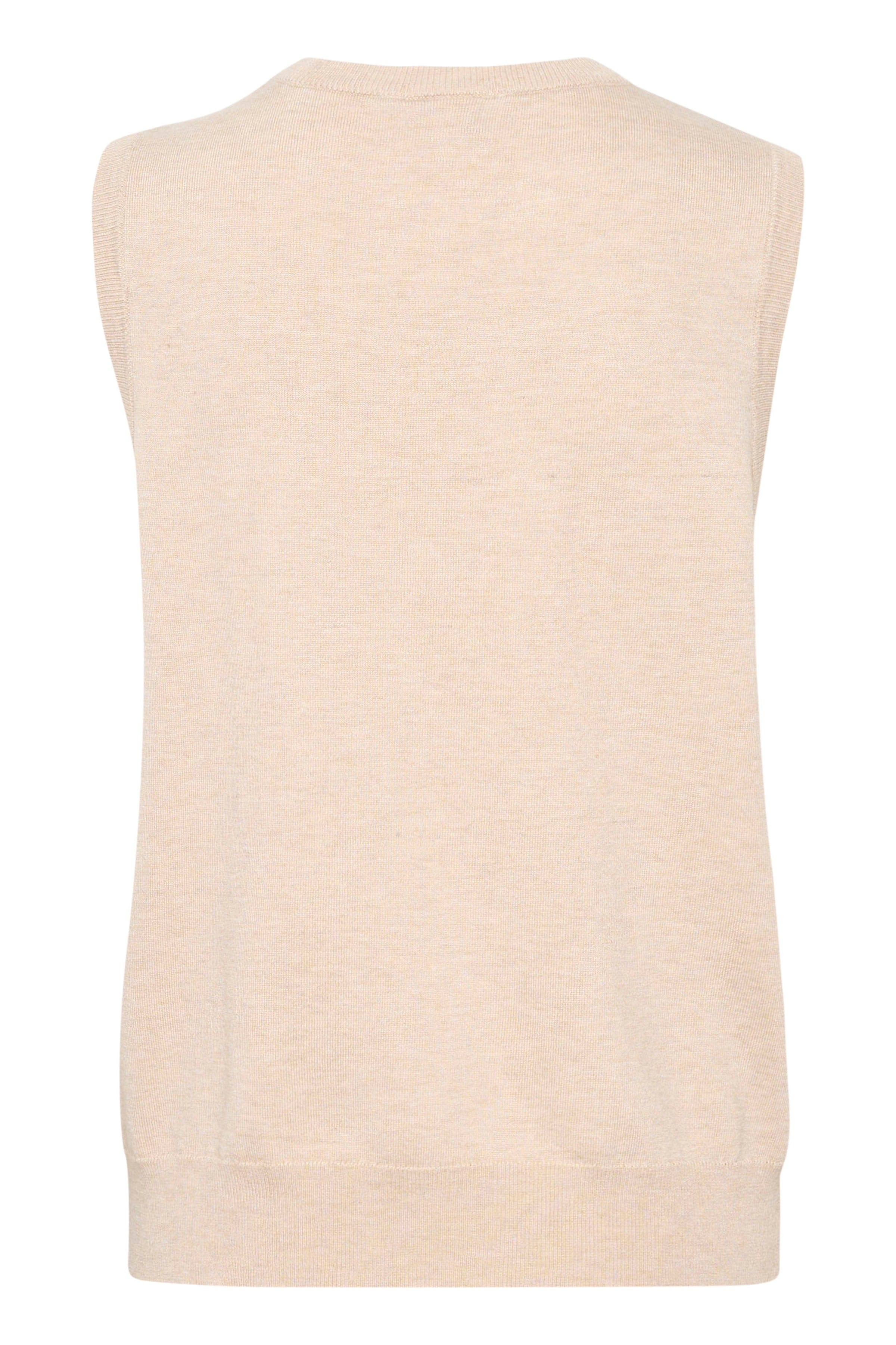 Kaffe Lizza Sleeveless Knit Top - Feather Gray Melange