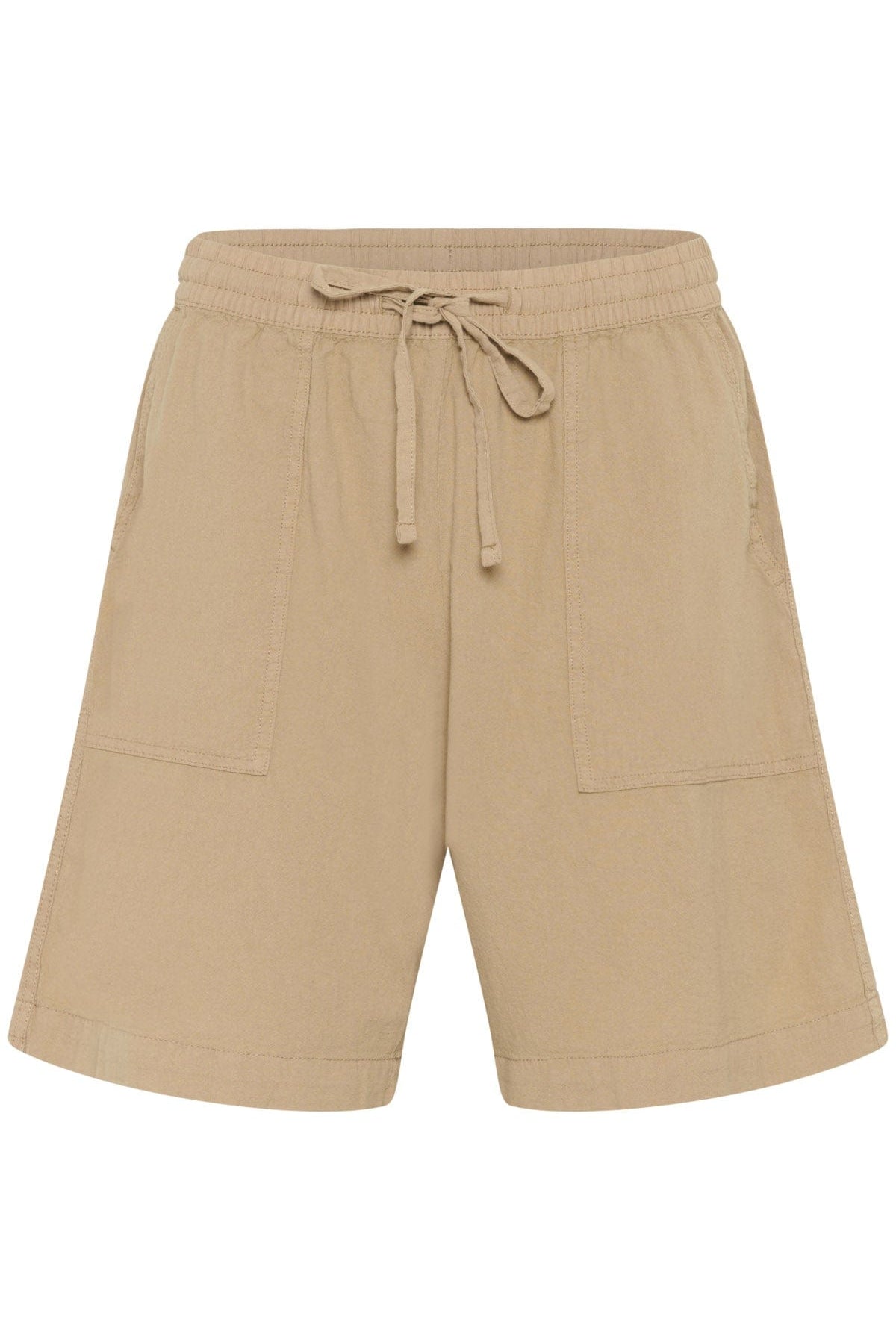 Kaffe Naya Cotton Elasticated Waist Shorts - Classic Sand
