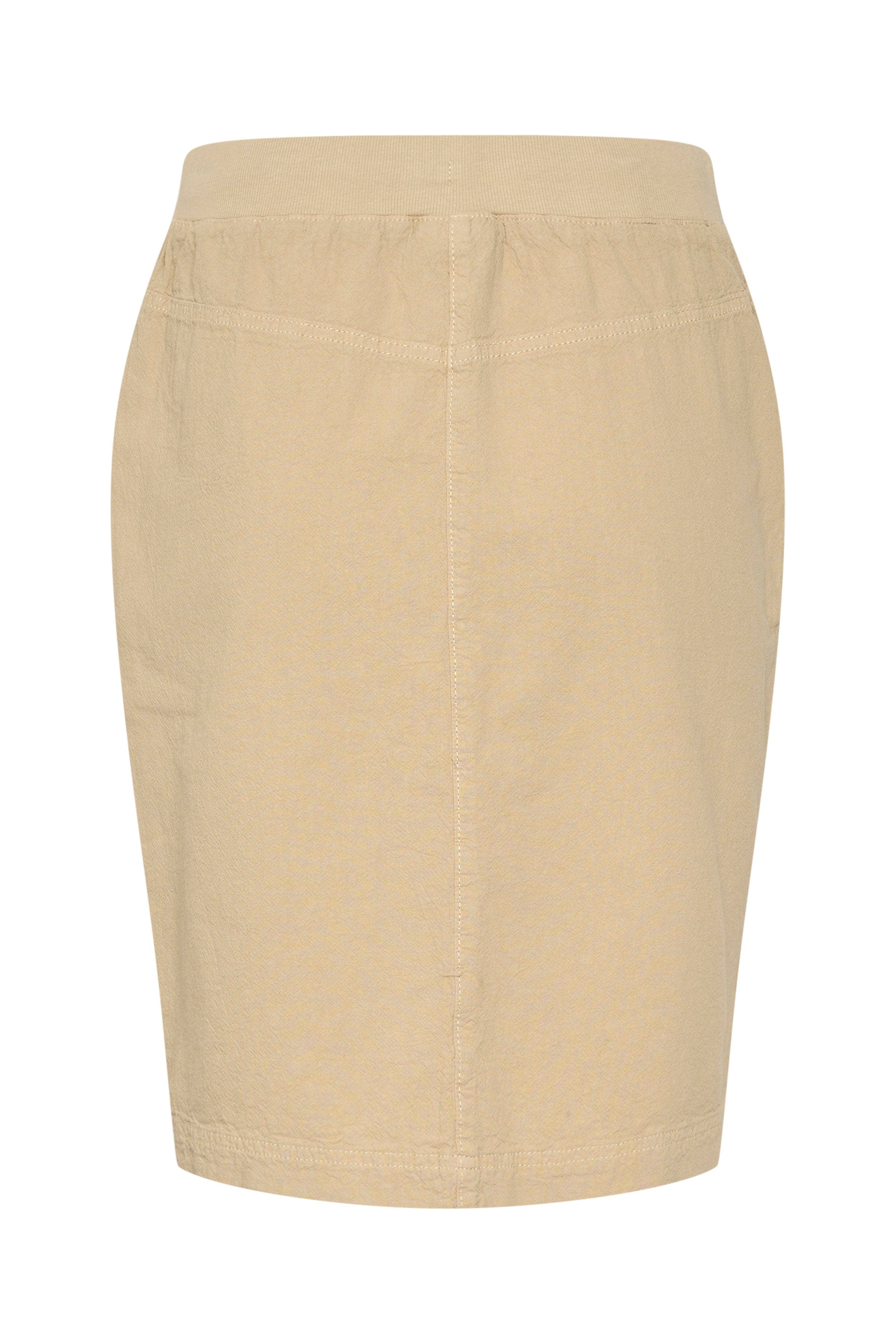 Kaffe Naya Cotton Elasticated Waist Skirt - Classic Sand