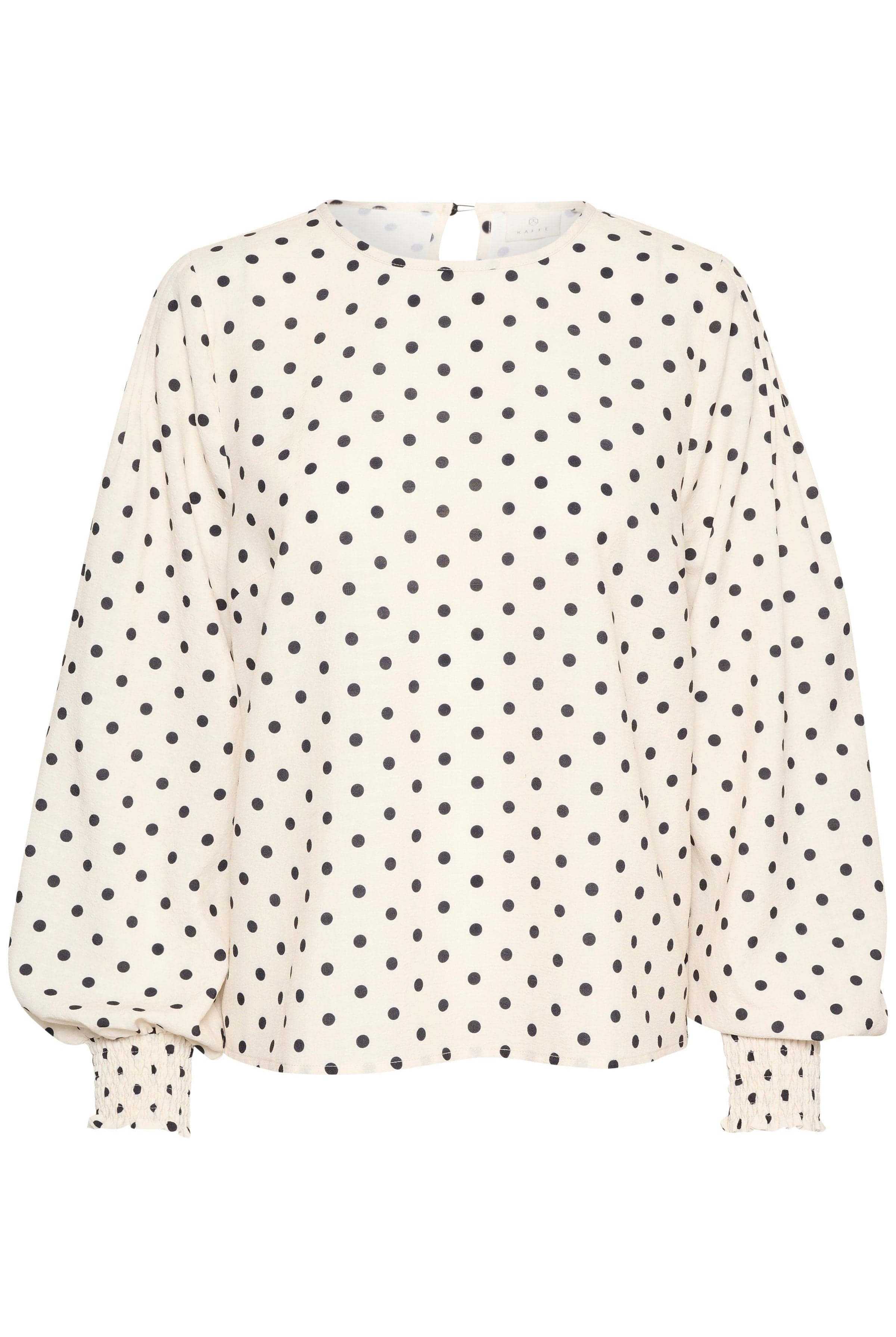 Kaffe Oscarna Polka Dot Blouse - Chalk/Black Dot