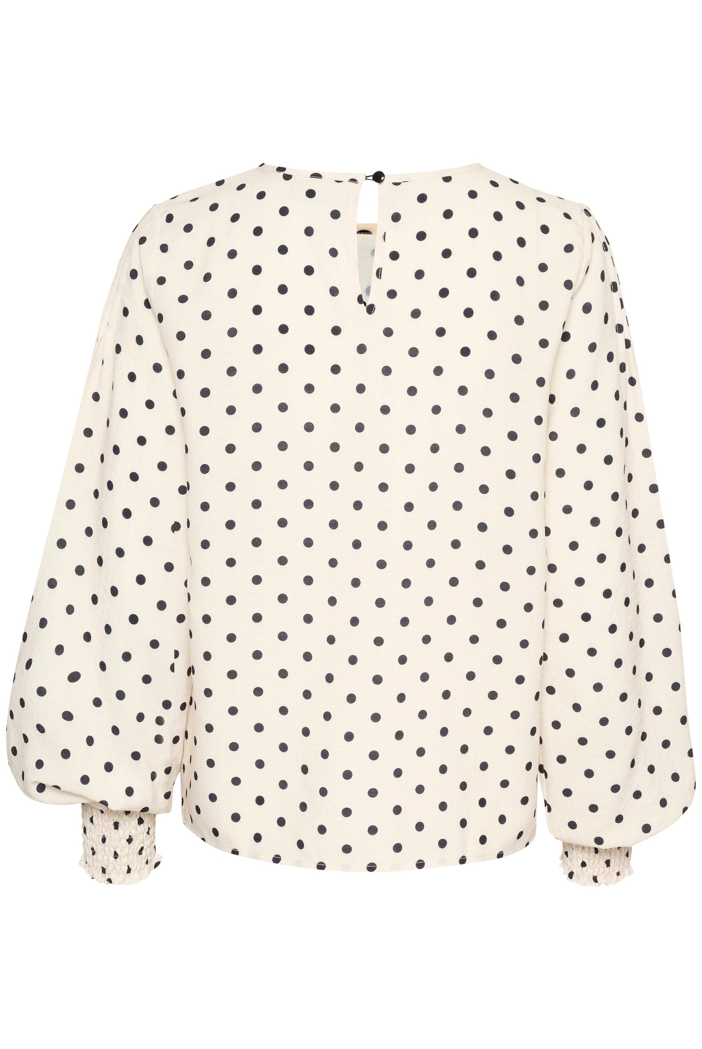 Kaffe Oscarna Polka Dot Blouse - Chalk/Black Dot