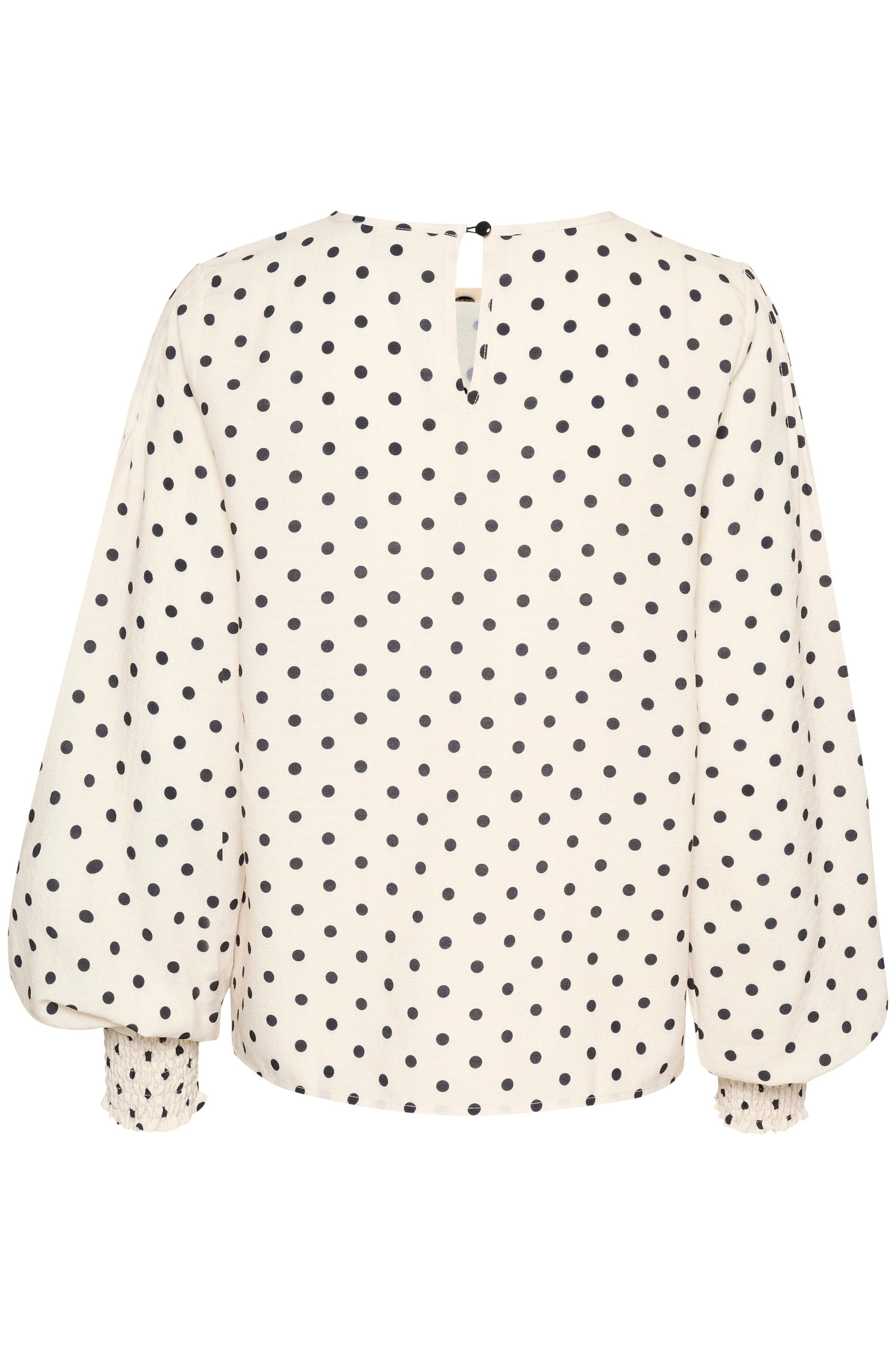 Kaffe Oscarna Polka Dot Blouse - Chalk/Black Dot