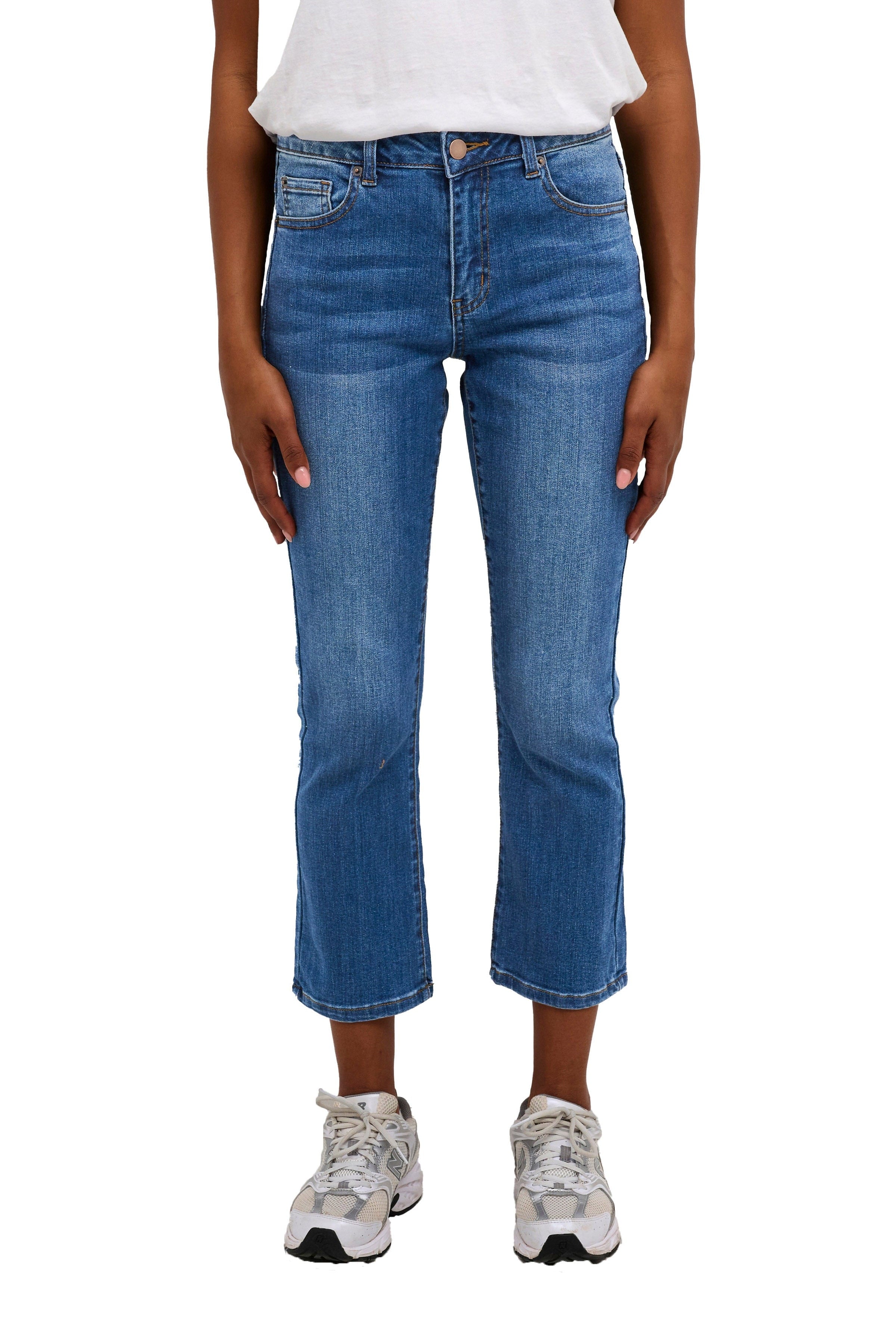 Kaffe Sinem Cropped Jeans - Medium Blue Denim