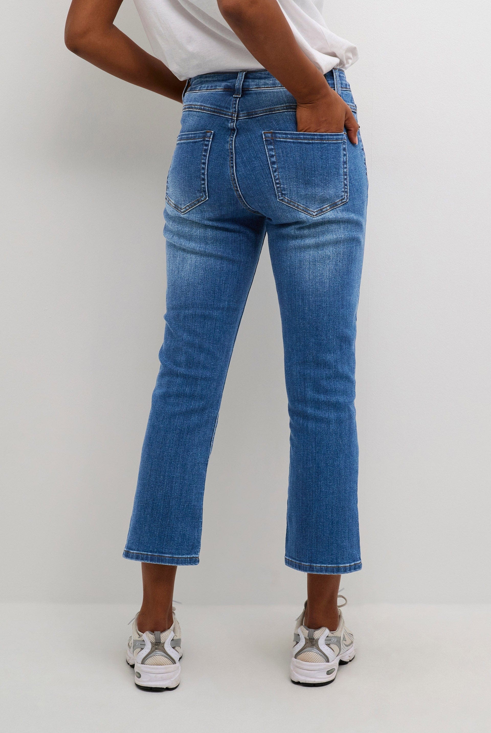 Kaffe Sinem Cropped Jeans - Medium Blue Denim