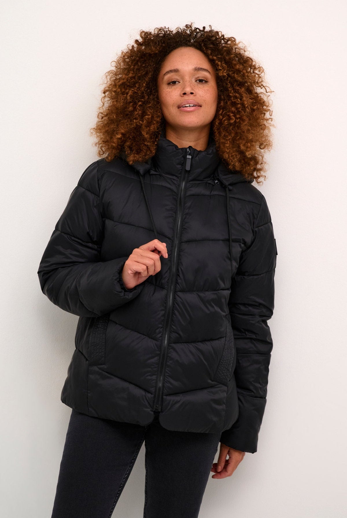 Kaffe Susanne Puffer Jacket - Black Deep