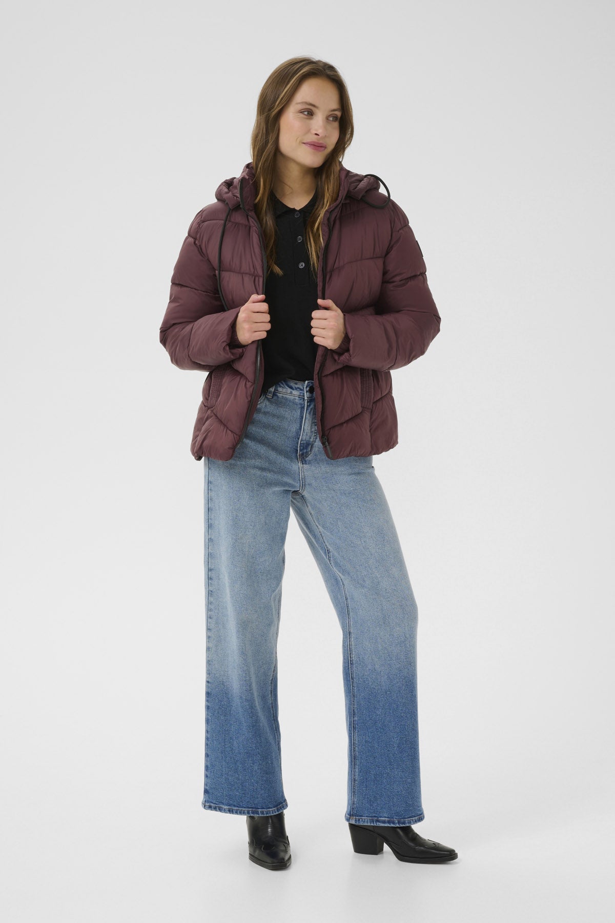 Kaffe Susanne Puffer Jacket - Fudge