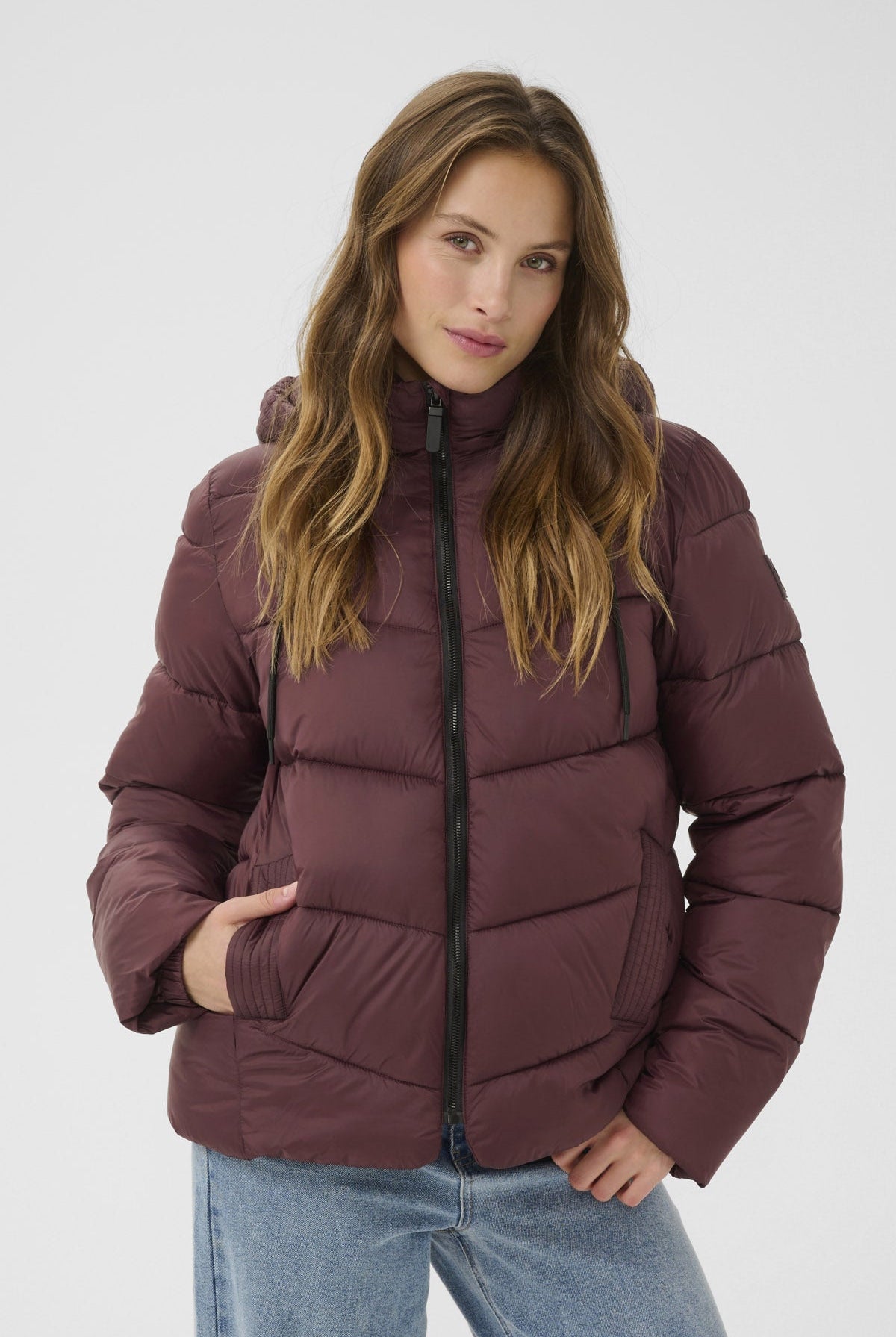 Kaffe Susanne Puffer Jacket - Fudge