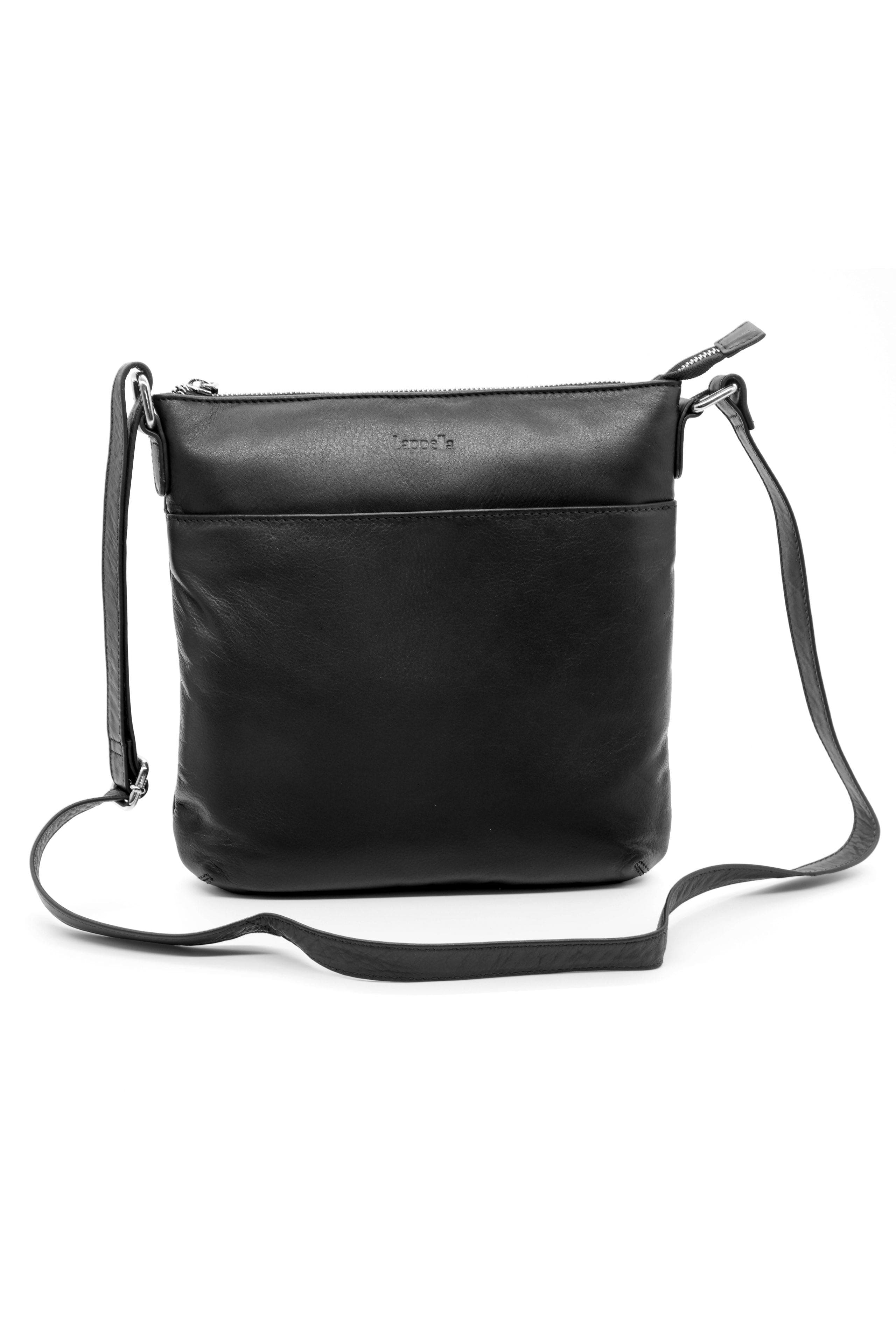 Lappella Daisy Medium Leather Crossbody Bag - Black 130_BLACK_OS