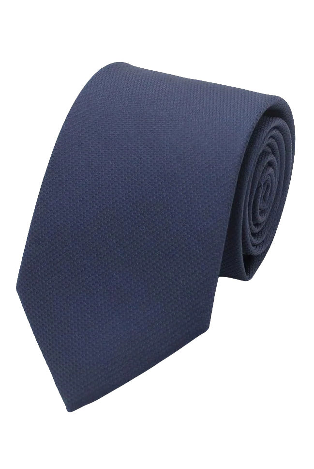 Lloyd Attree & Smith Fine Texture Tie - Navy T1896_1_OS