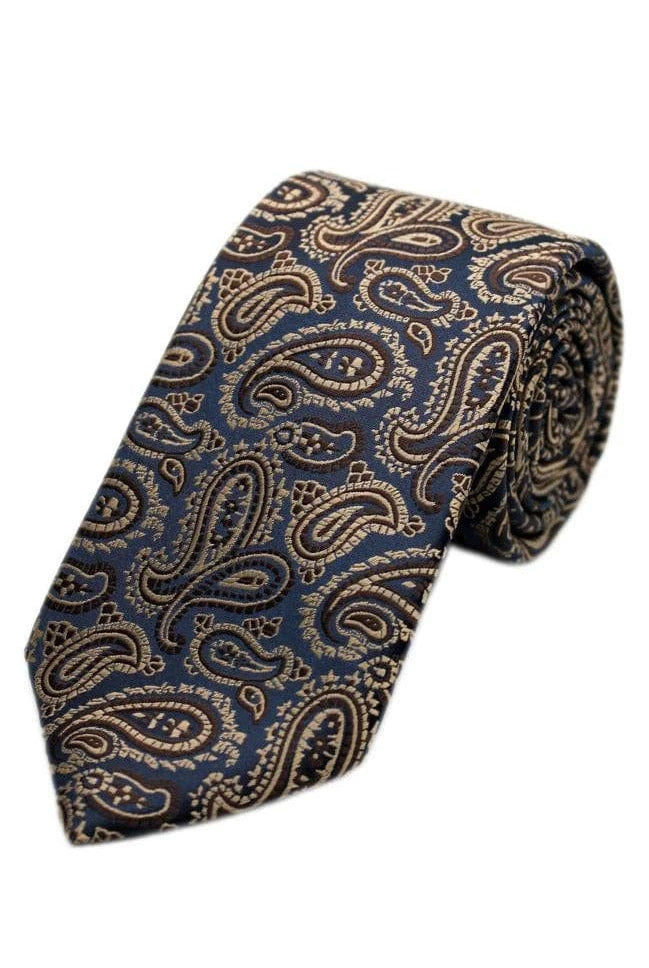 Lloyd Attree & Smith Paisley Tie - Gold F1765_7_OS