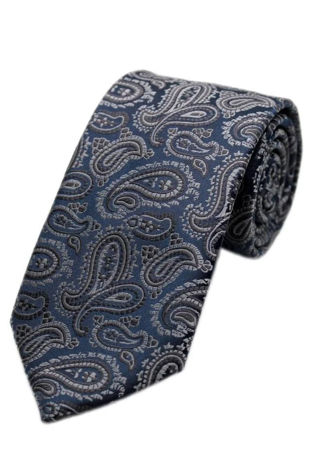 Lloyd Attree & Smith Paisley Tie - Grey F1765_6_OS