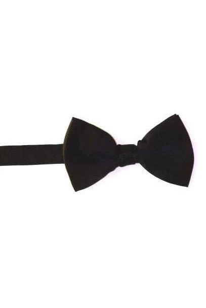 Lloyd Attree & Smith Plain Panama Weave Bow Tie - Black BB1801_1_OS