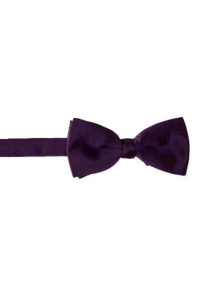 Lloyd Attree & Smith Plain Satin Ready Tied Bow Tie - Purple BB1847_6_OS
