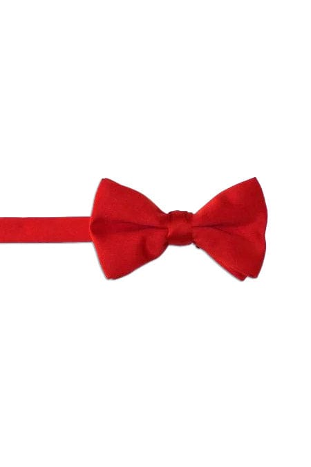 Lloyd Attree & Smith Plain Satin Ready Tied Bow Tie - Red B1848_1_OS