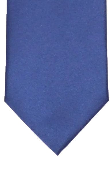 Lloyd Attree & Smith Plain Satin Tie - Blue T1848_2_OS