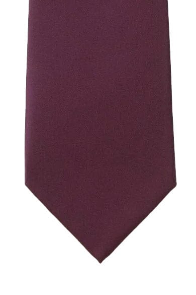 Lloyd Attree & Smith Plain Satin Tie - Wine T1847_4_OS