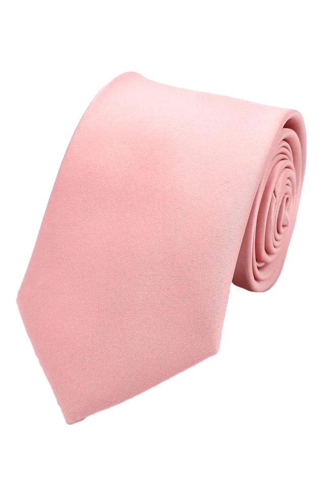 Lloyd Attree & Smith Plain Weft Satin Tie - Rose T1889_1_OS