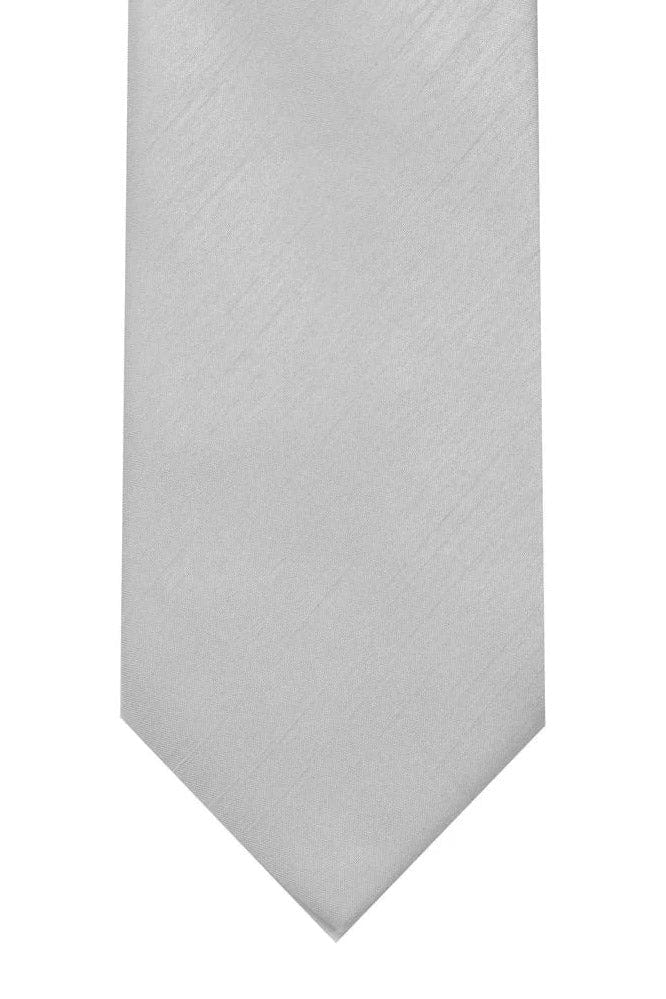 Lloyd Attree & Smith Shantung Tie - Silver T1866_2_OS