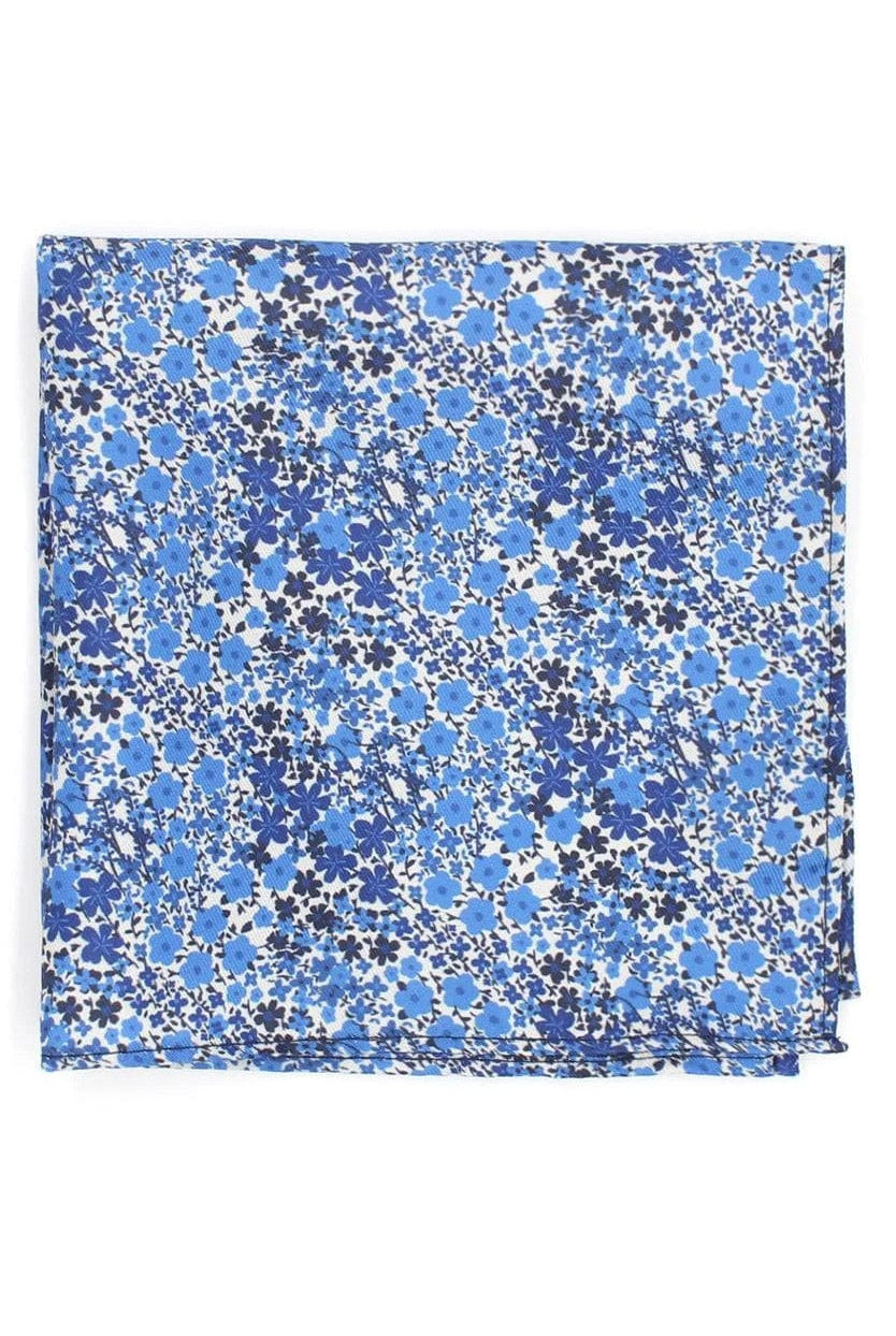 Lloyd Attree & Smith Tiny Floral Tie and Handkerchief Set - Blue SET4052_3_OS