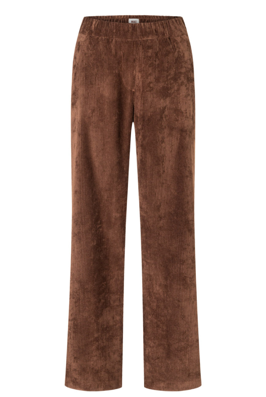 MAC Chiara Fluid Corduroy Trousers - Bison Brown
