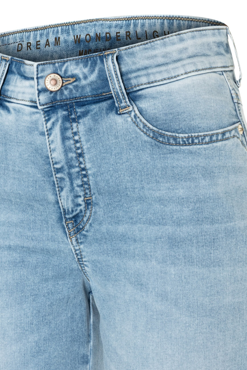 MAC Dream Wide Wonderlight Cropped Jeans - Light Azure Blue