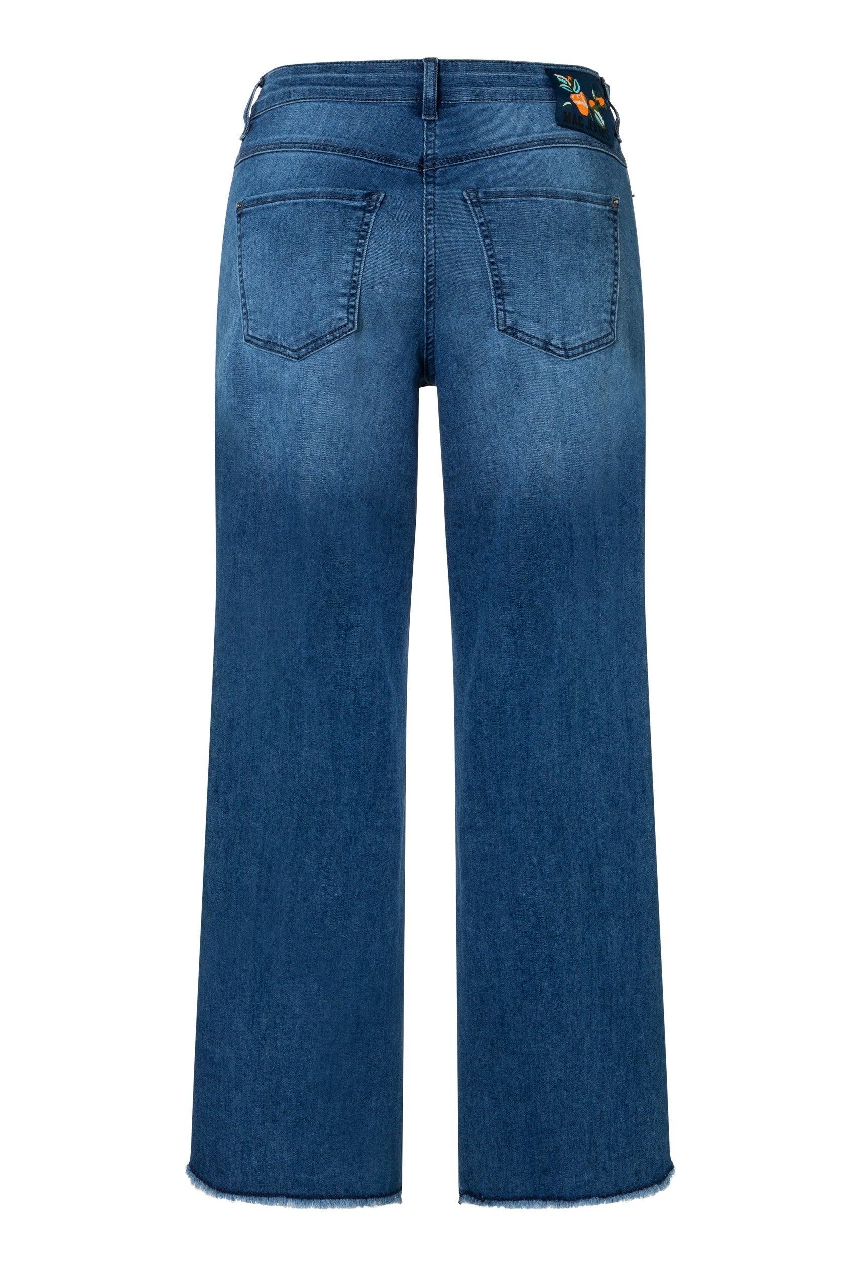 MAC Dream Wide Wonderlight Cropped Jeans - Storm Blue Authentic Wash