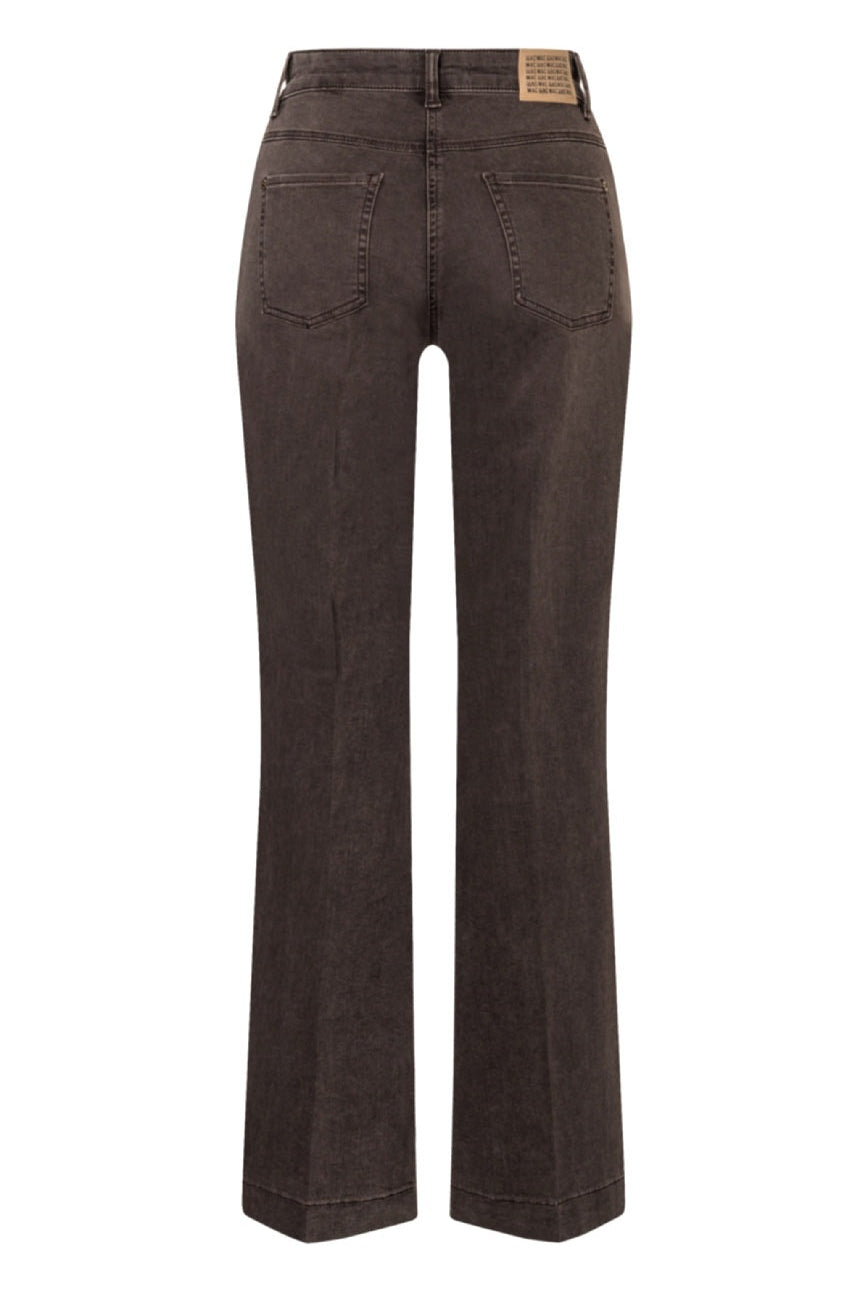 MAC Wide Authentic Stretch Denim Jeans - Brown Stone Wash