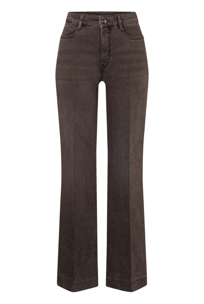 MAC Wide Authentic Stretch Denim Jeans - Brown Stone Wash