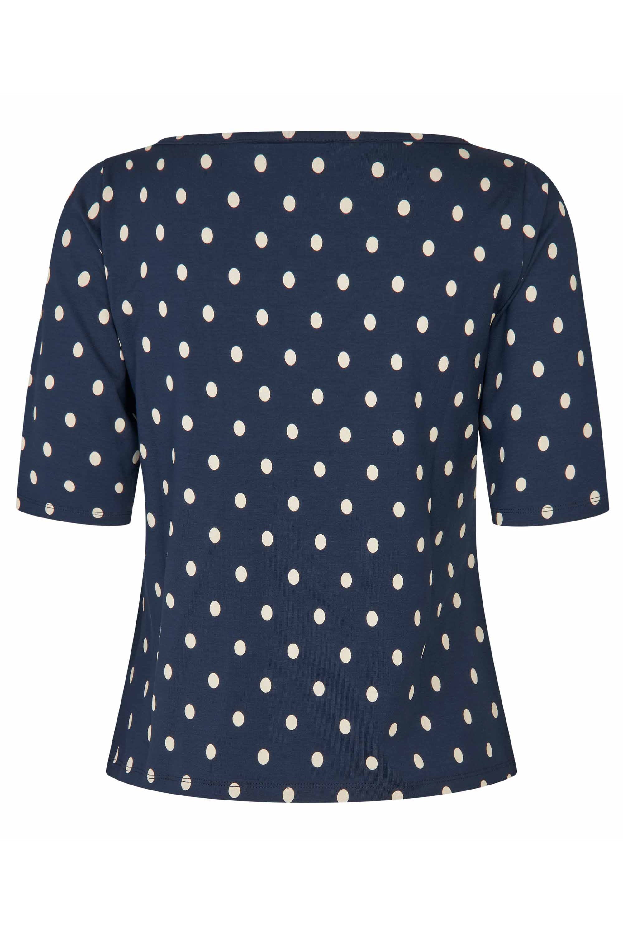 Masai Bavessa Polka-Dot Top - Navy Blazer