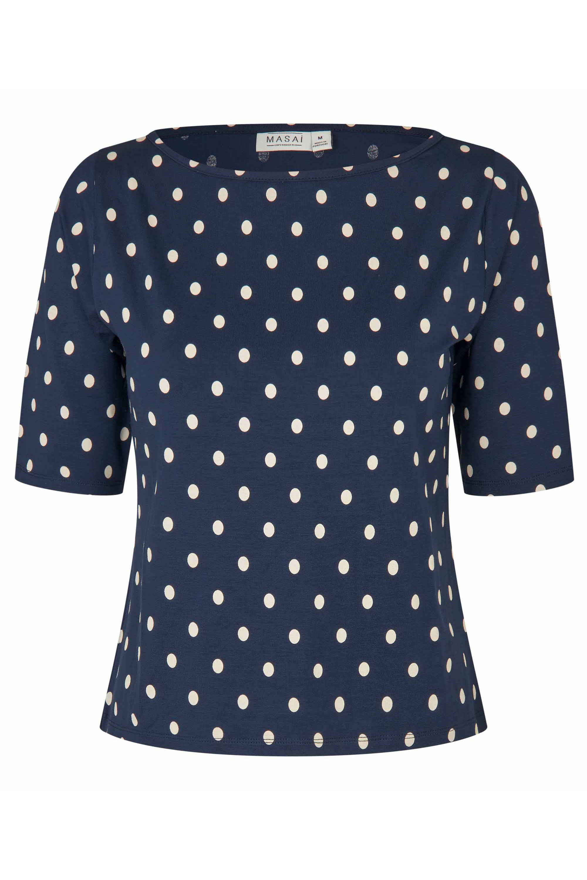 Masai Bavessa Polka-Dot Top - Navy Blazer