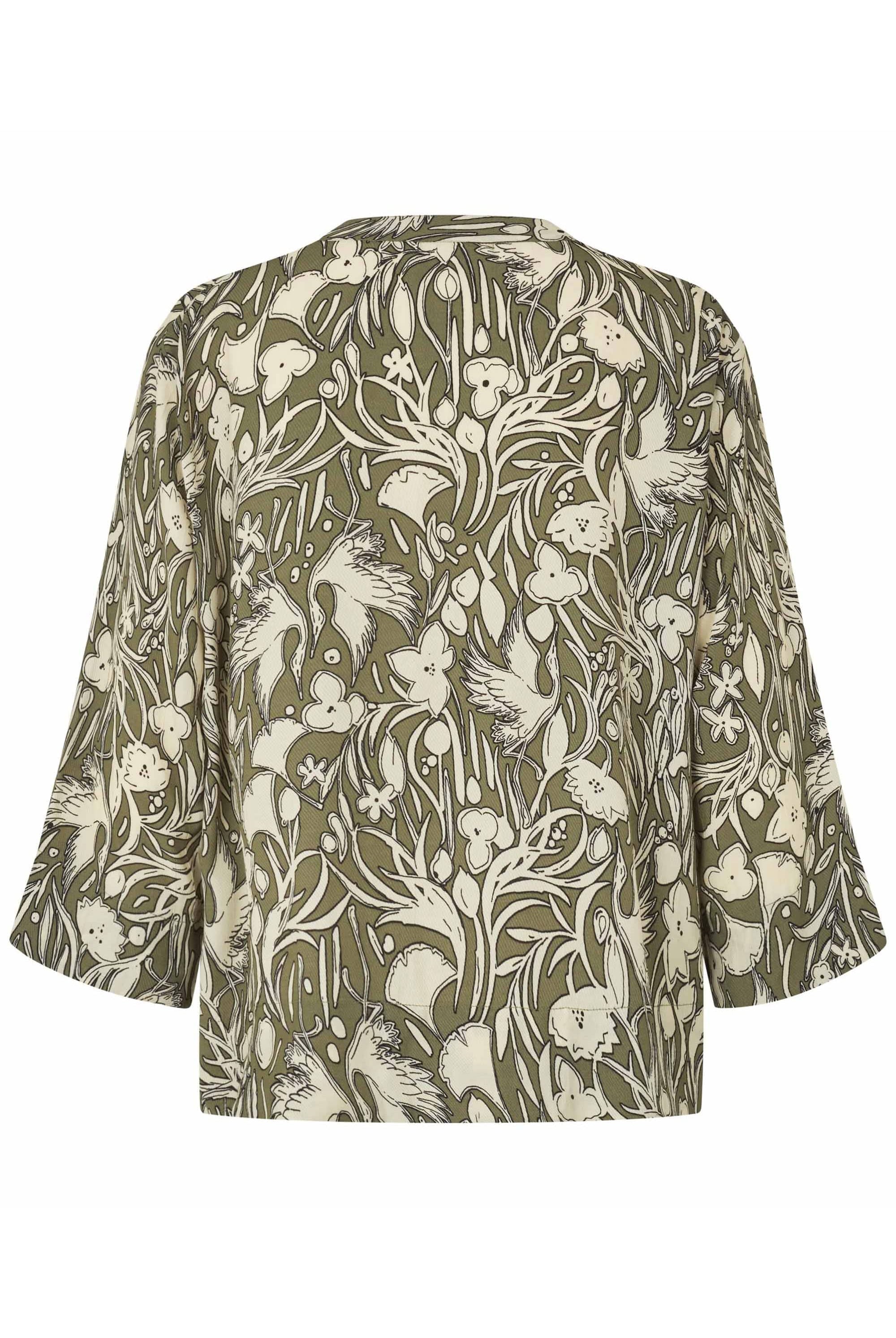 Masai Boanna Printed Blouse - Dark Lichen Green