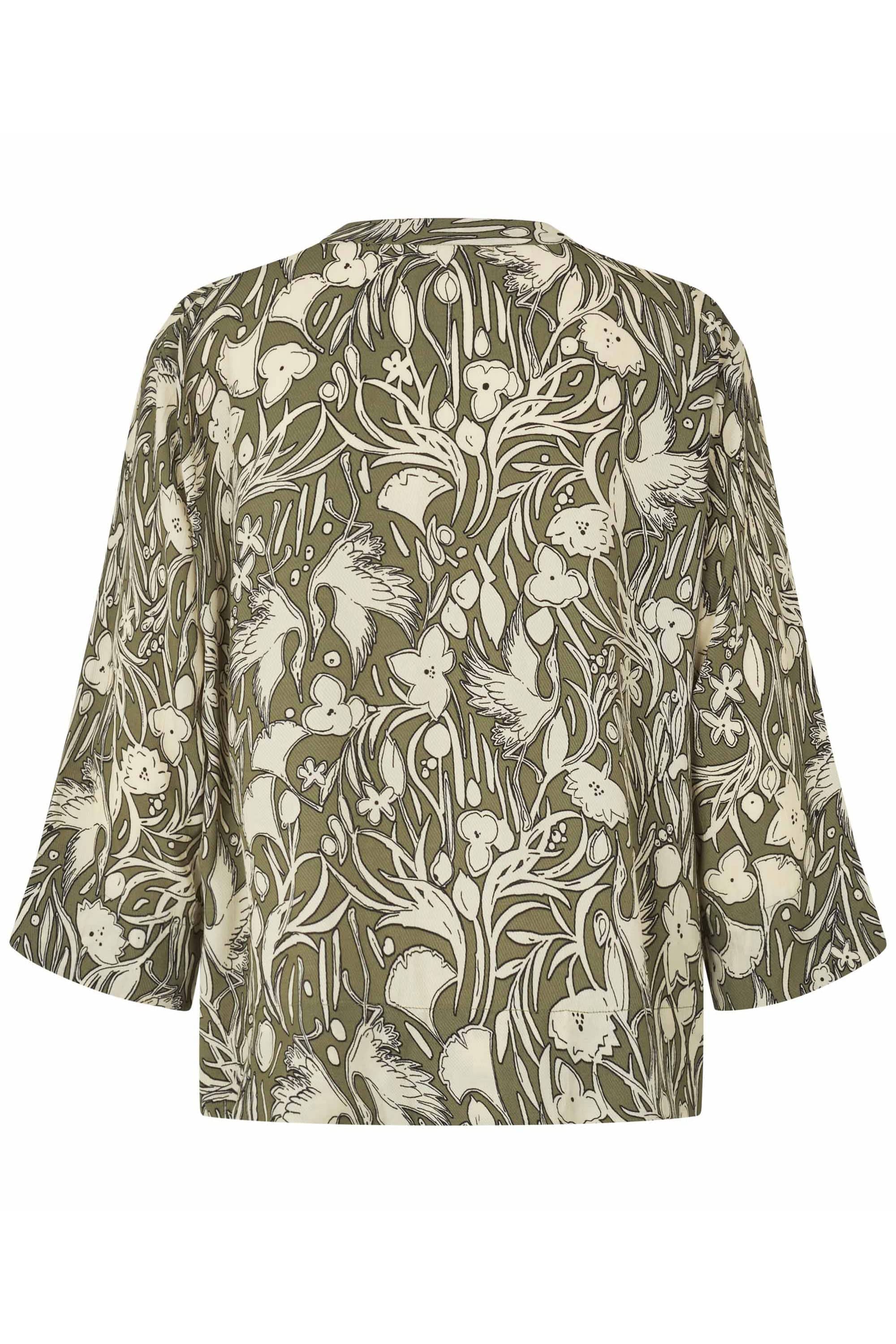 Masai Boanna Printed Blouse - Dark Lichen Green