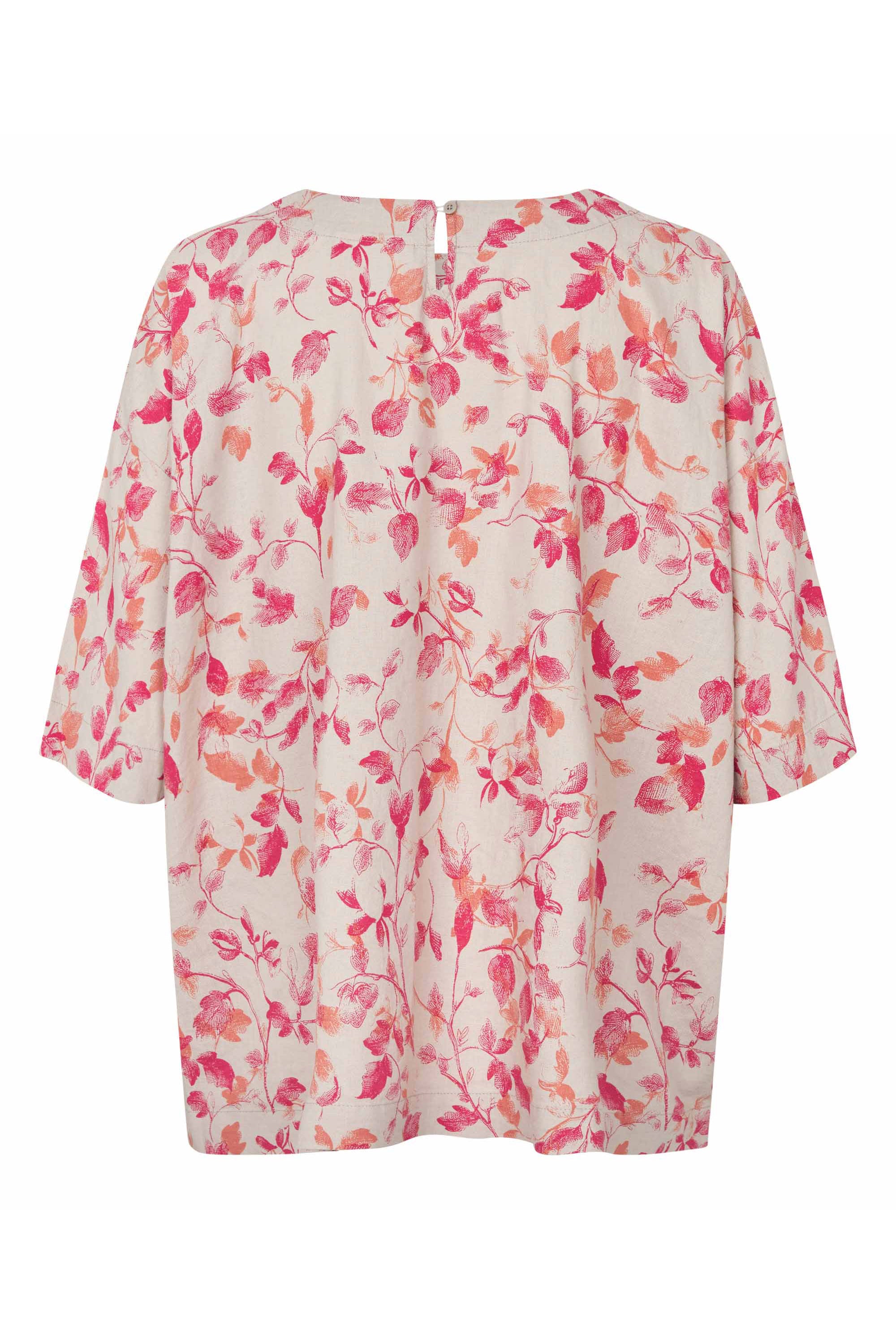 Masai Degana Floral Top - Carmine