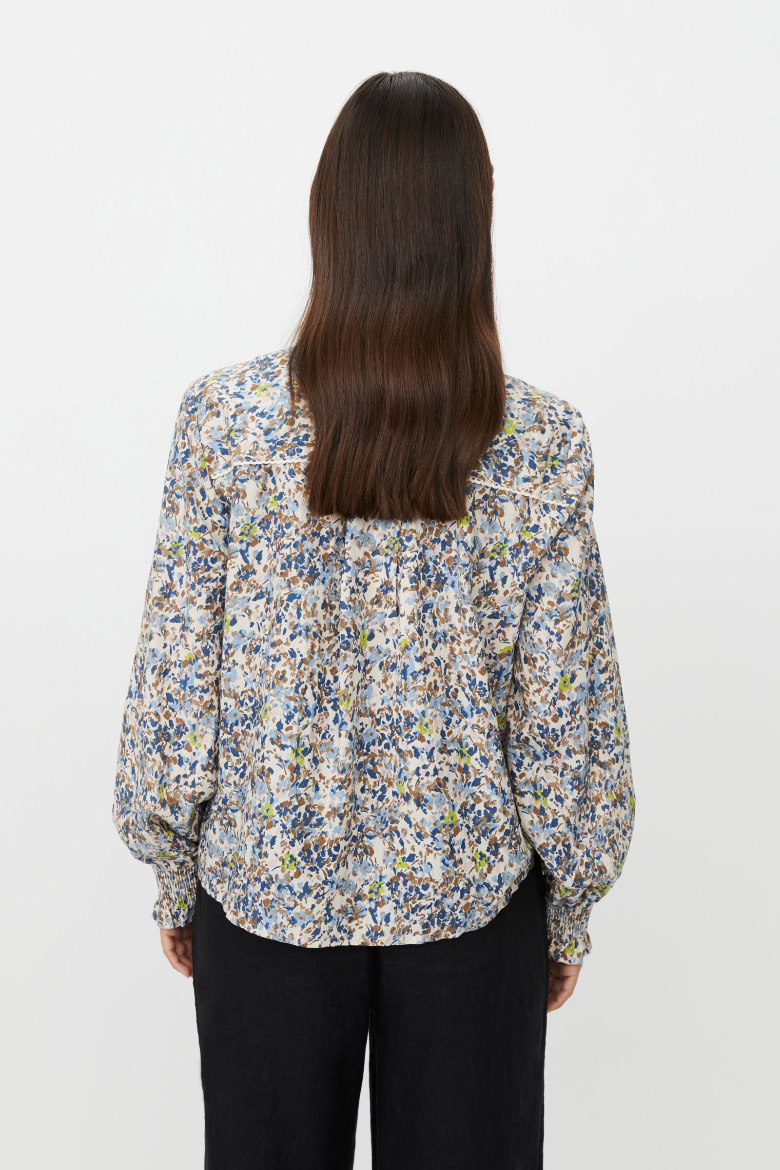 Masai Dionelle Floral Detail Blouse - Placid Blue