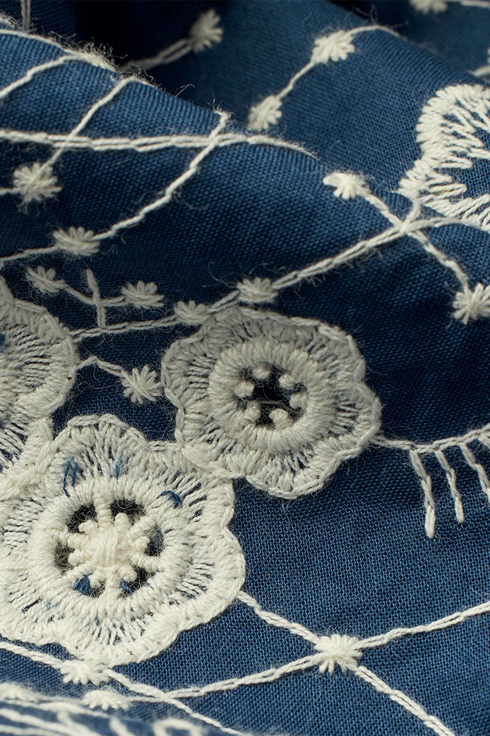 Masai Dixie Embroidered Blouse - Sargasso Sea