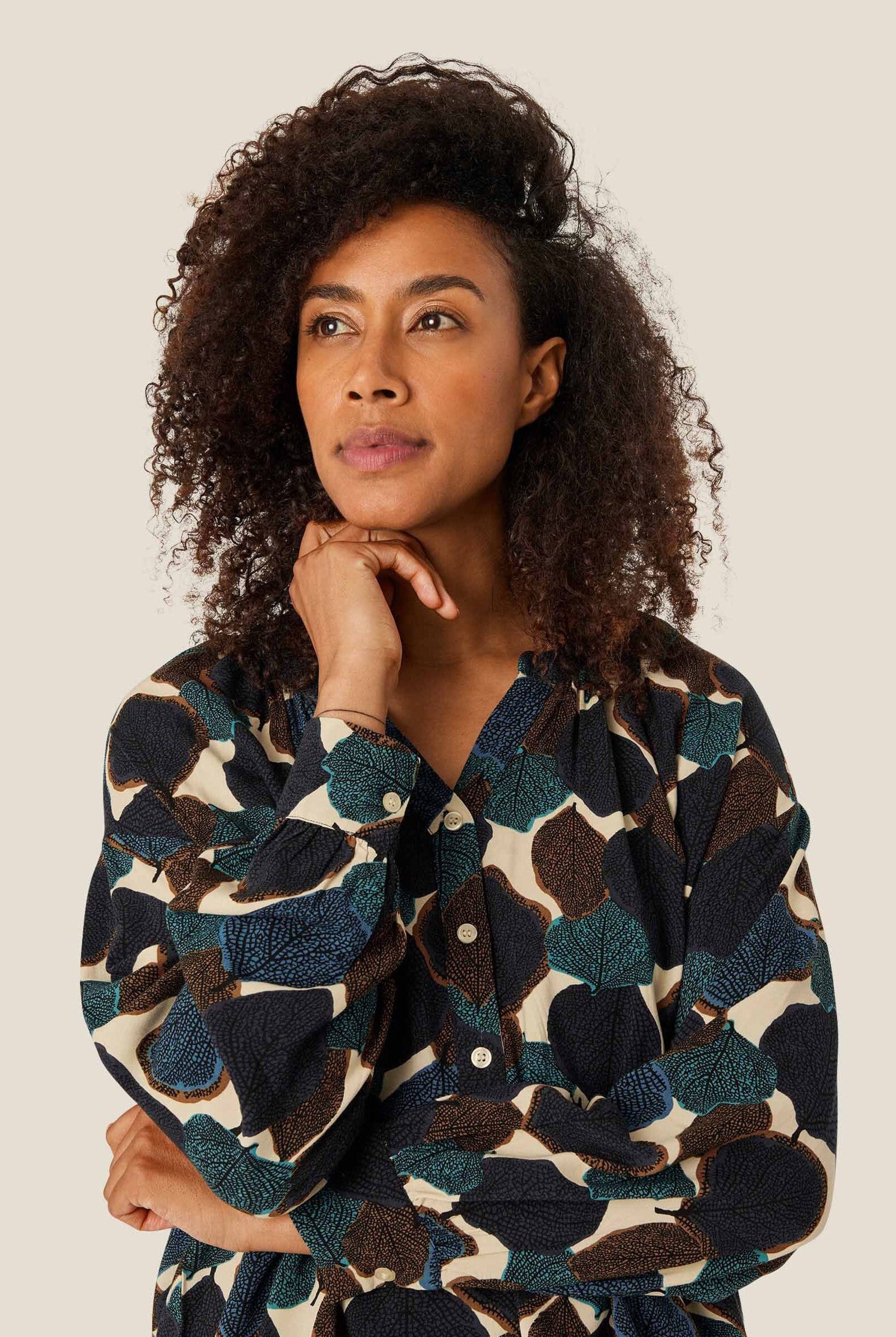 Masai Dolma Printed Top - Chipmunk