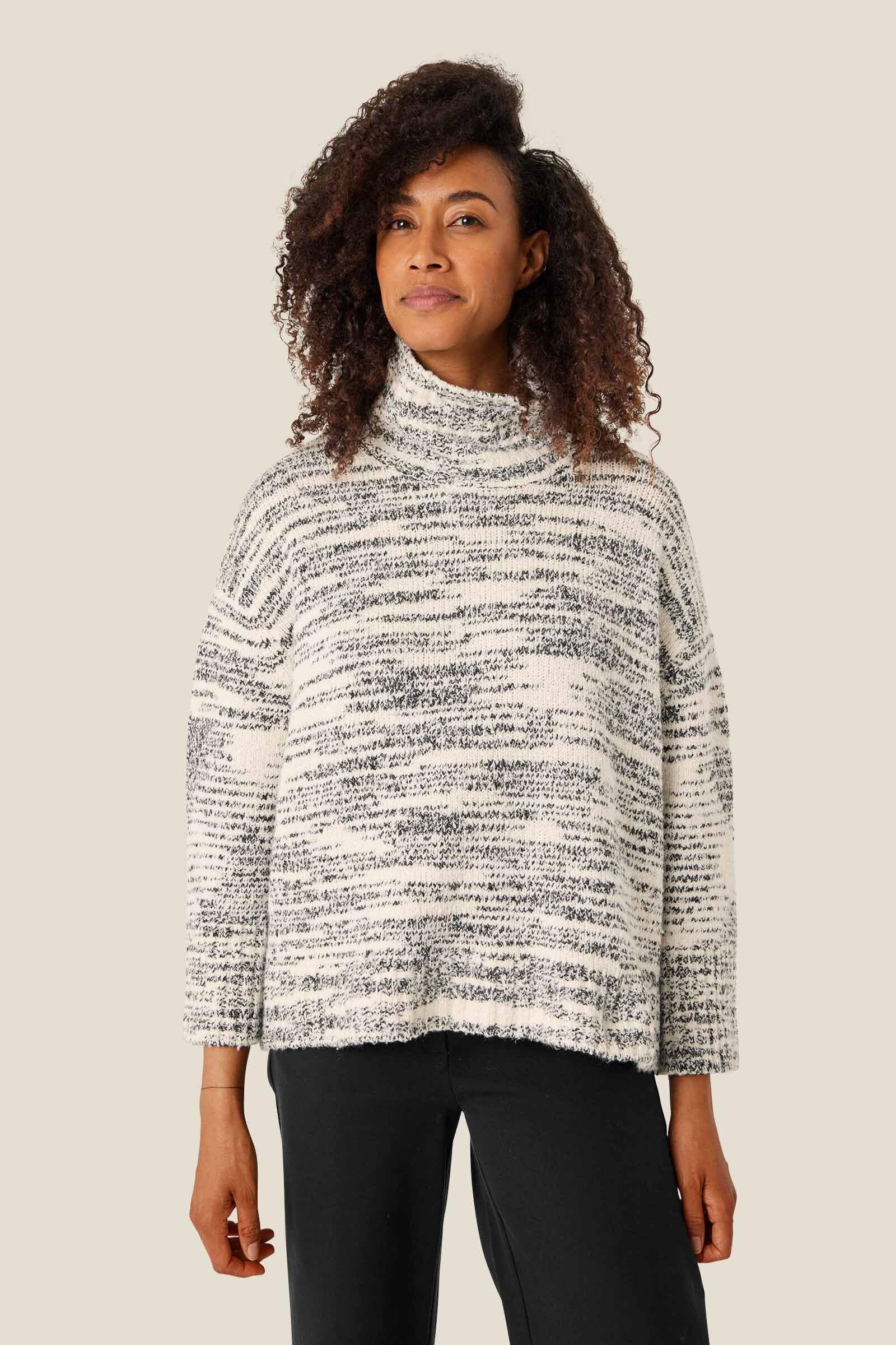 Masai Fuchsia Melange Knitted Jumper - Black