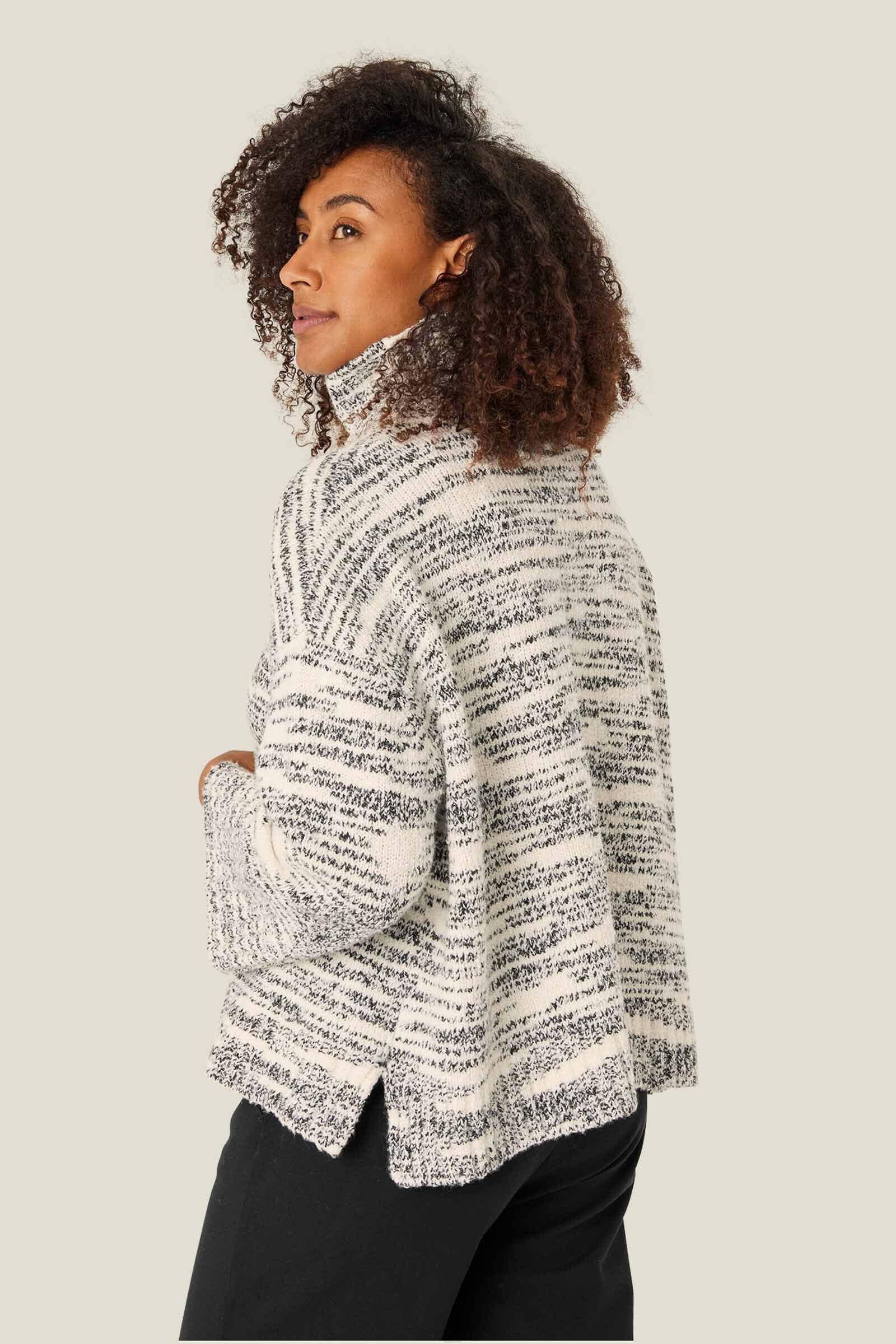 Masai Fuchsia Melange Knitted Jumper - Black