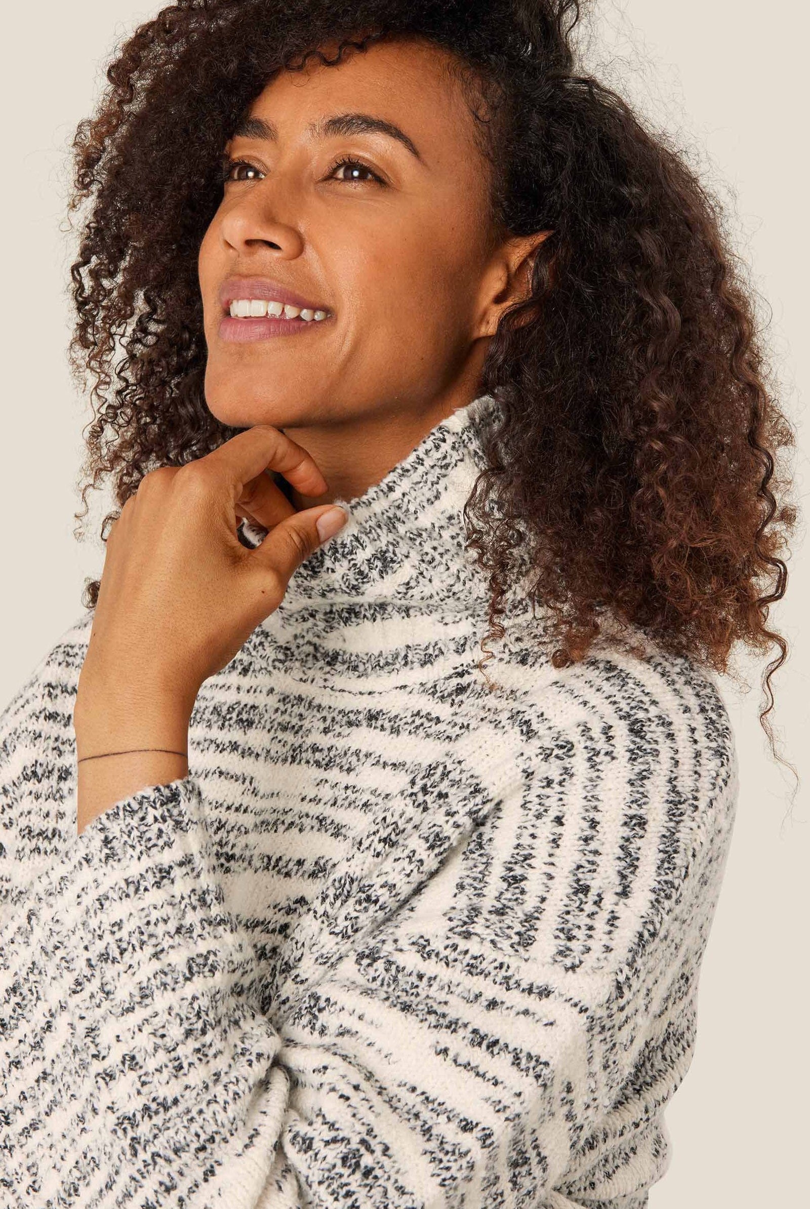 Masai Fuchsia Melange Knitted Jumper - Black