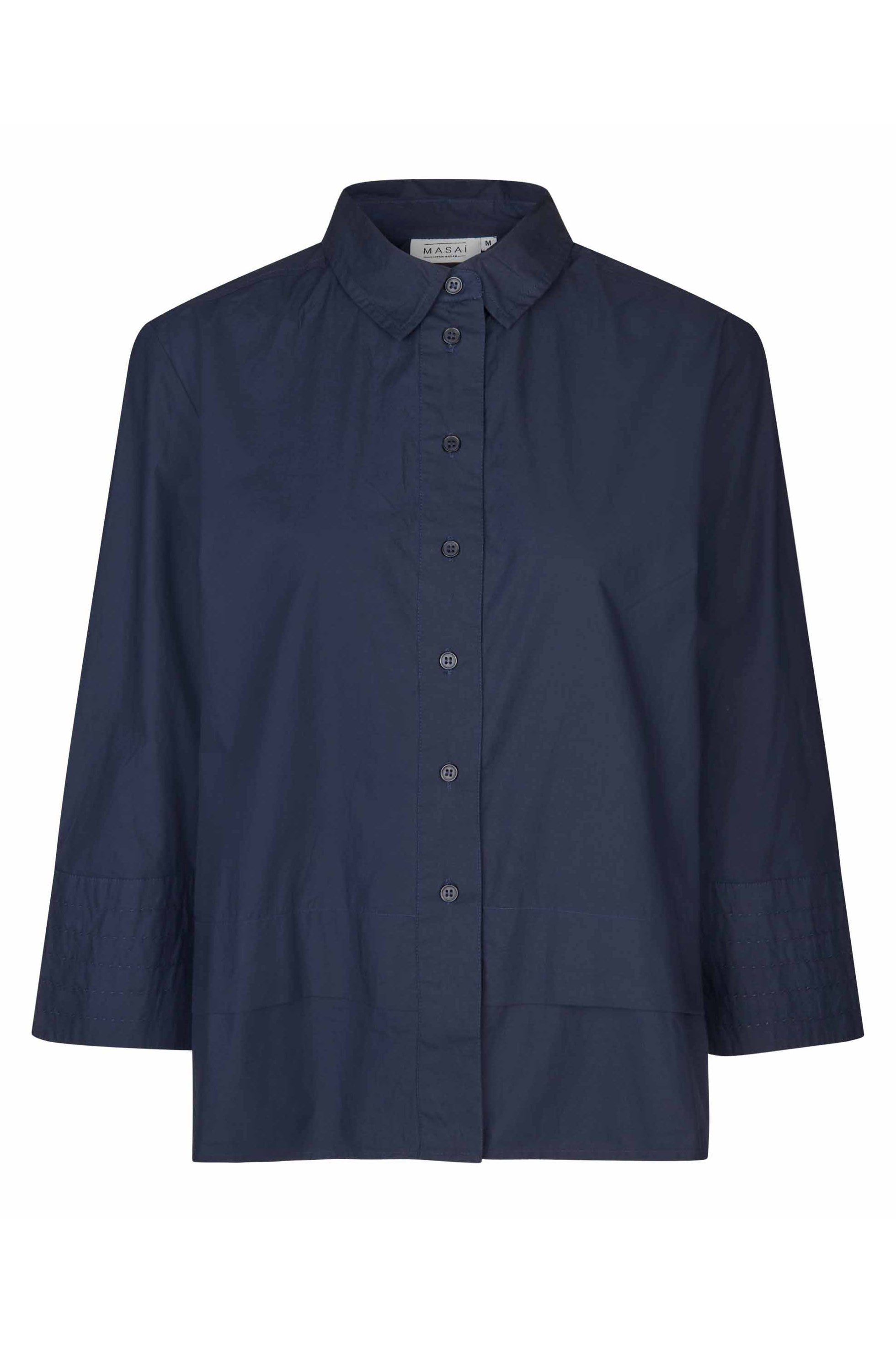 Masai Ianela Cotton 3/4 Sleeve Shirt - Navy Blazer