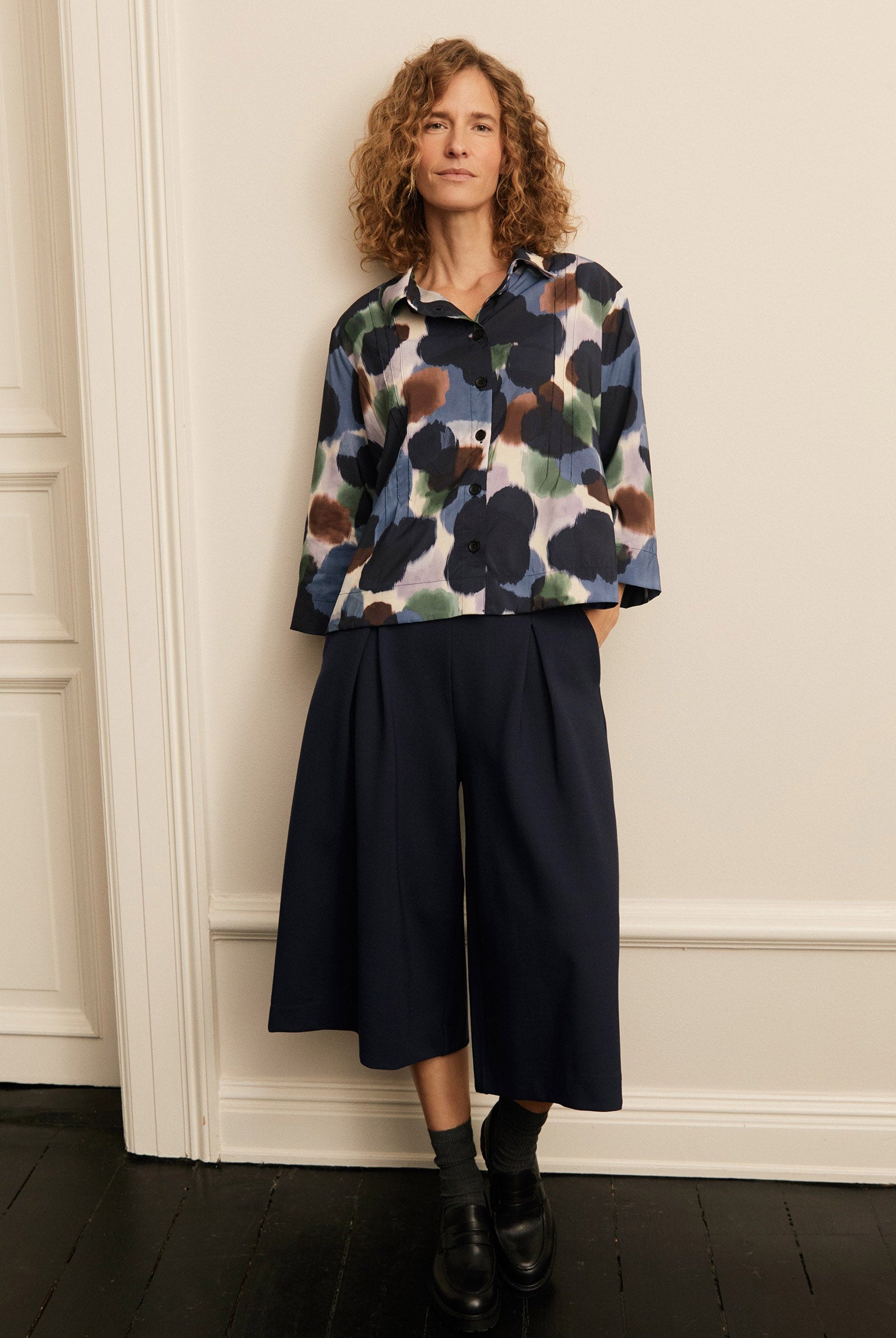 Masai Ibilisan Printed Shirt - Navy Blazer