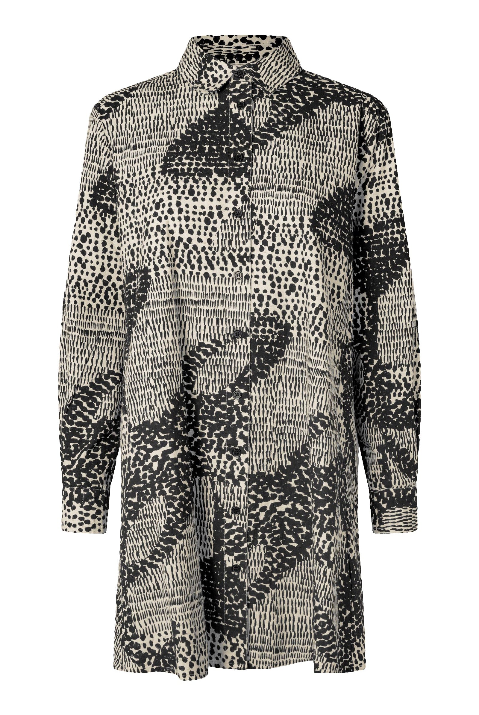 Masai Ingebeth Printed Cotton Shirt - Black