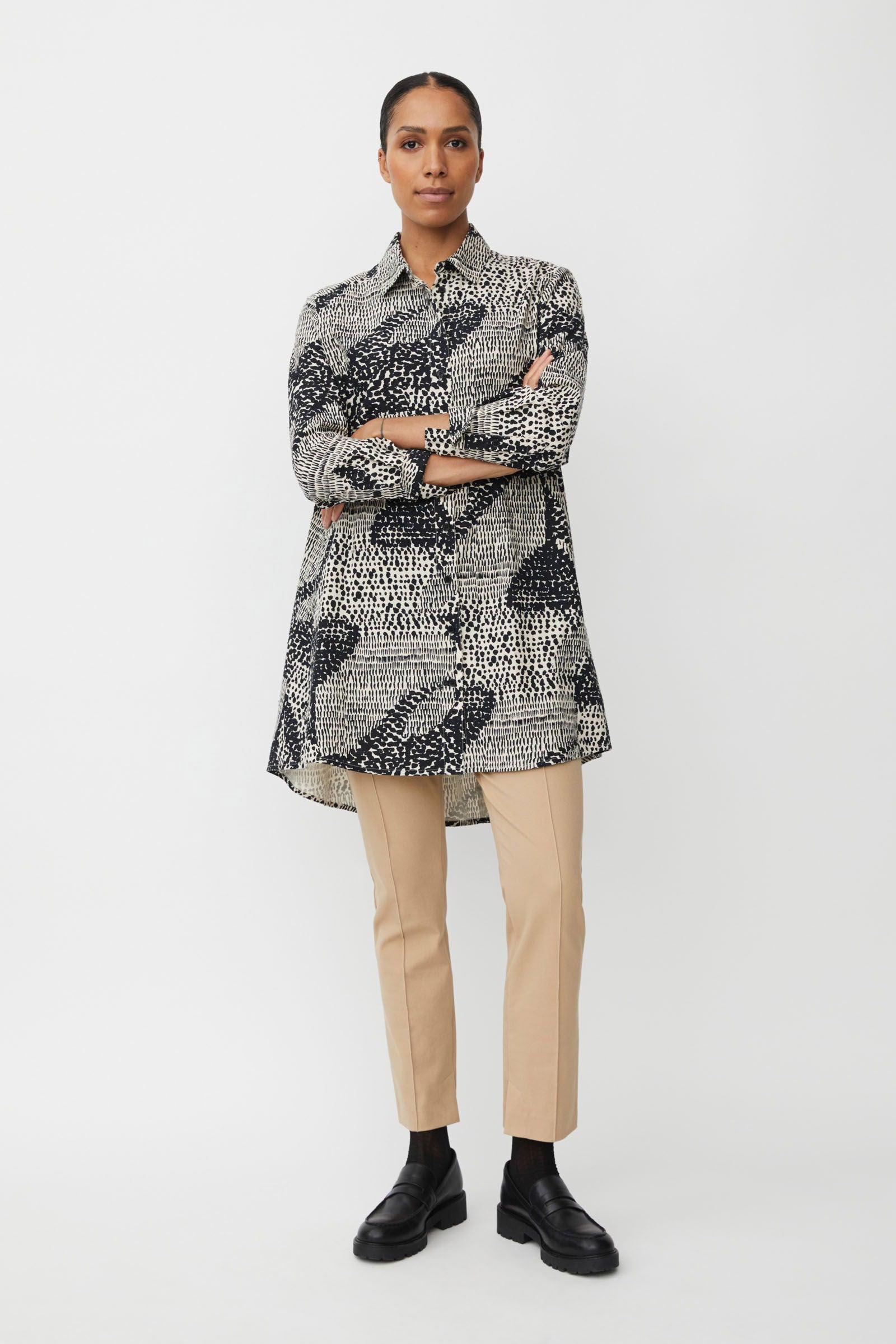 Masai Ingebeth Printed Cotton Shirt - Black