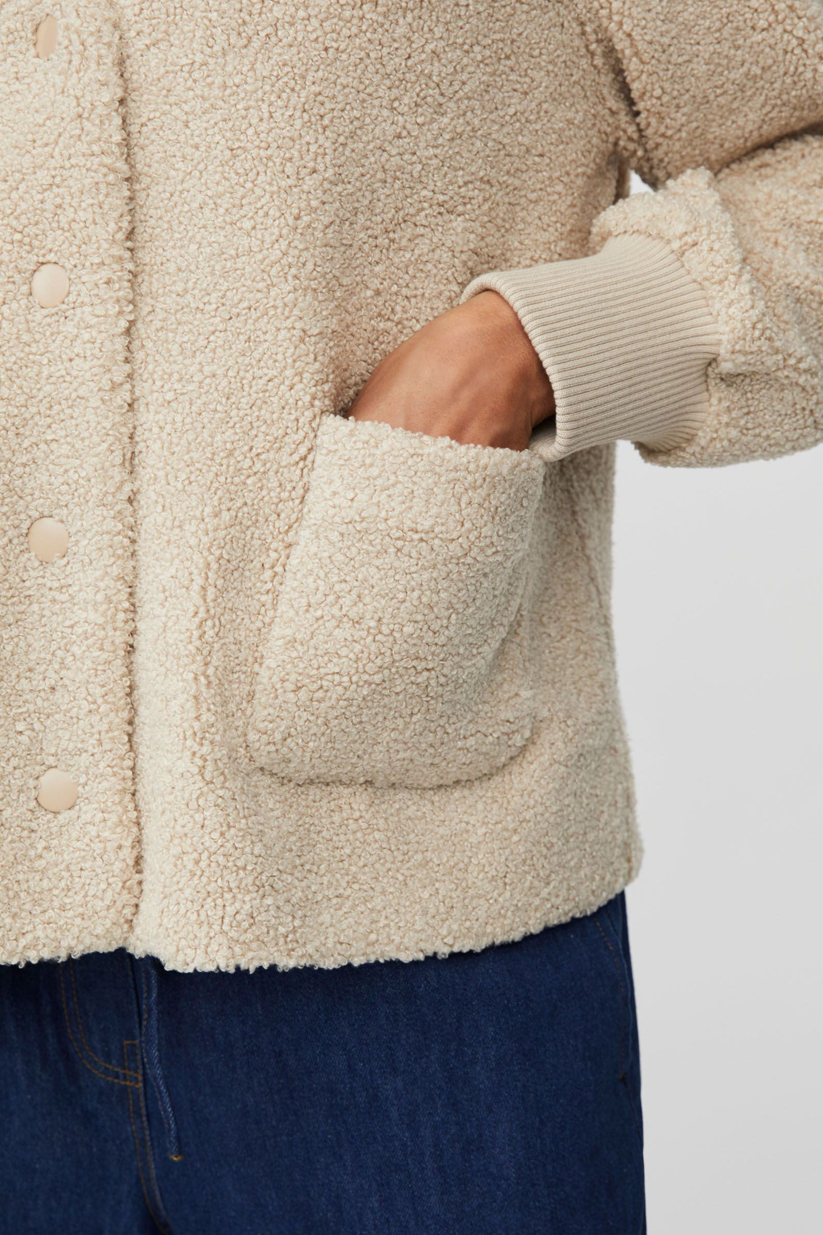 Masai Junte Teddy Fleece Jacket - Fog