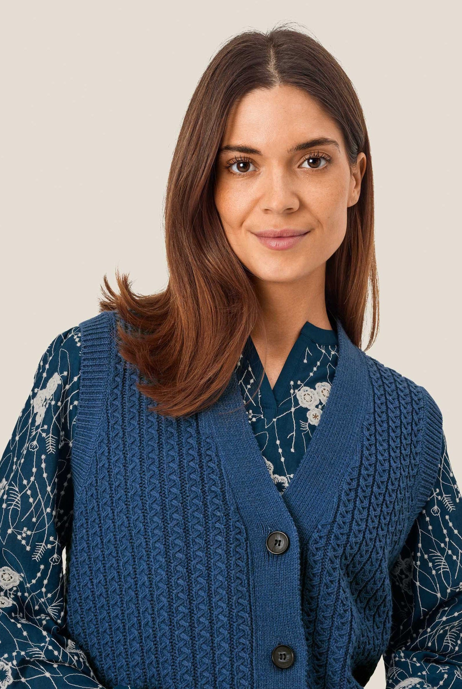 Masai Laney Knitted Sleeveless Jumper - Sargasso Sea