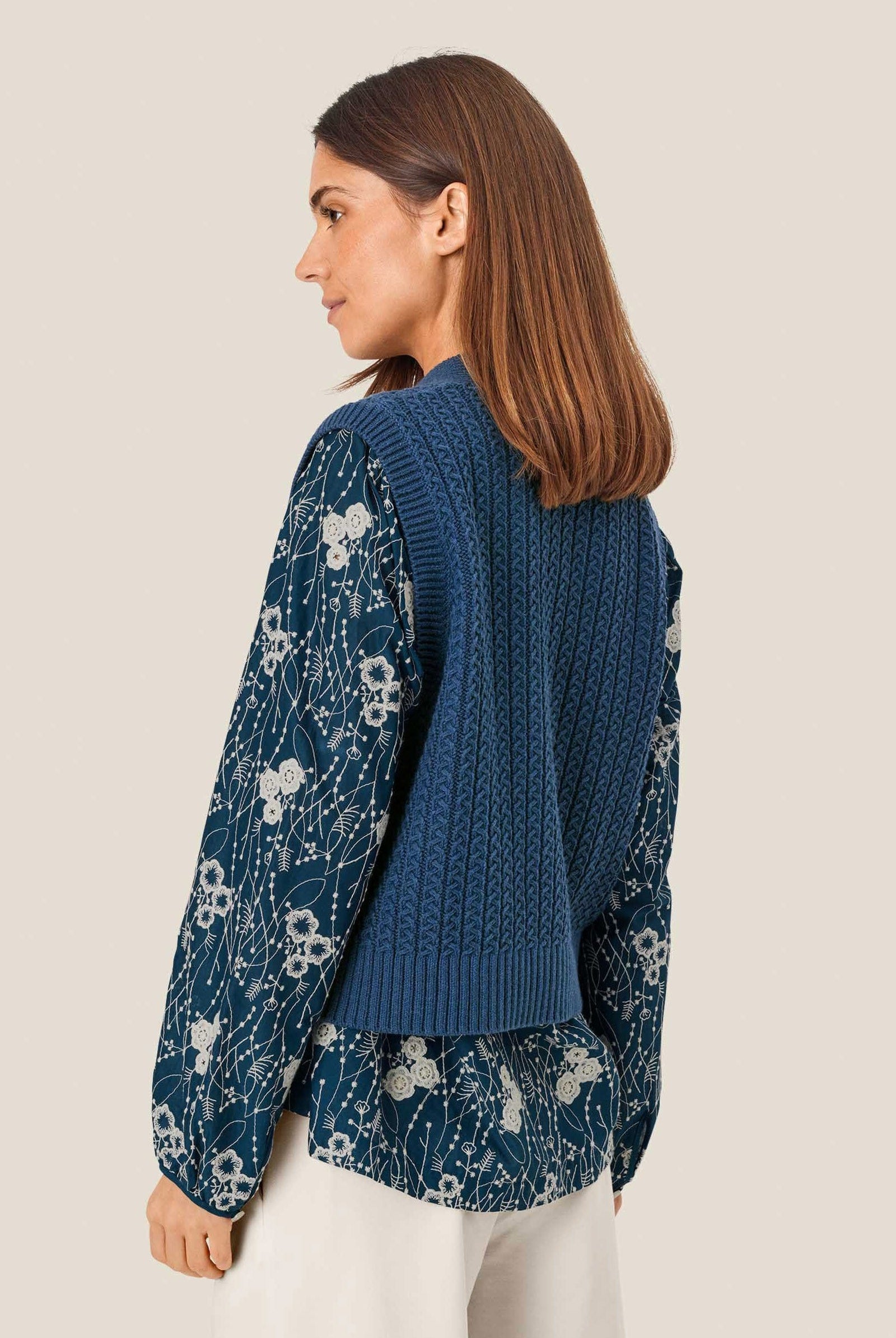 Masai Laney Knitted Sleeveless Jumper - Sargasso Sea