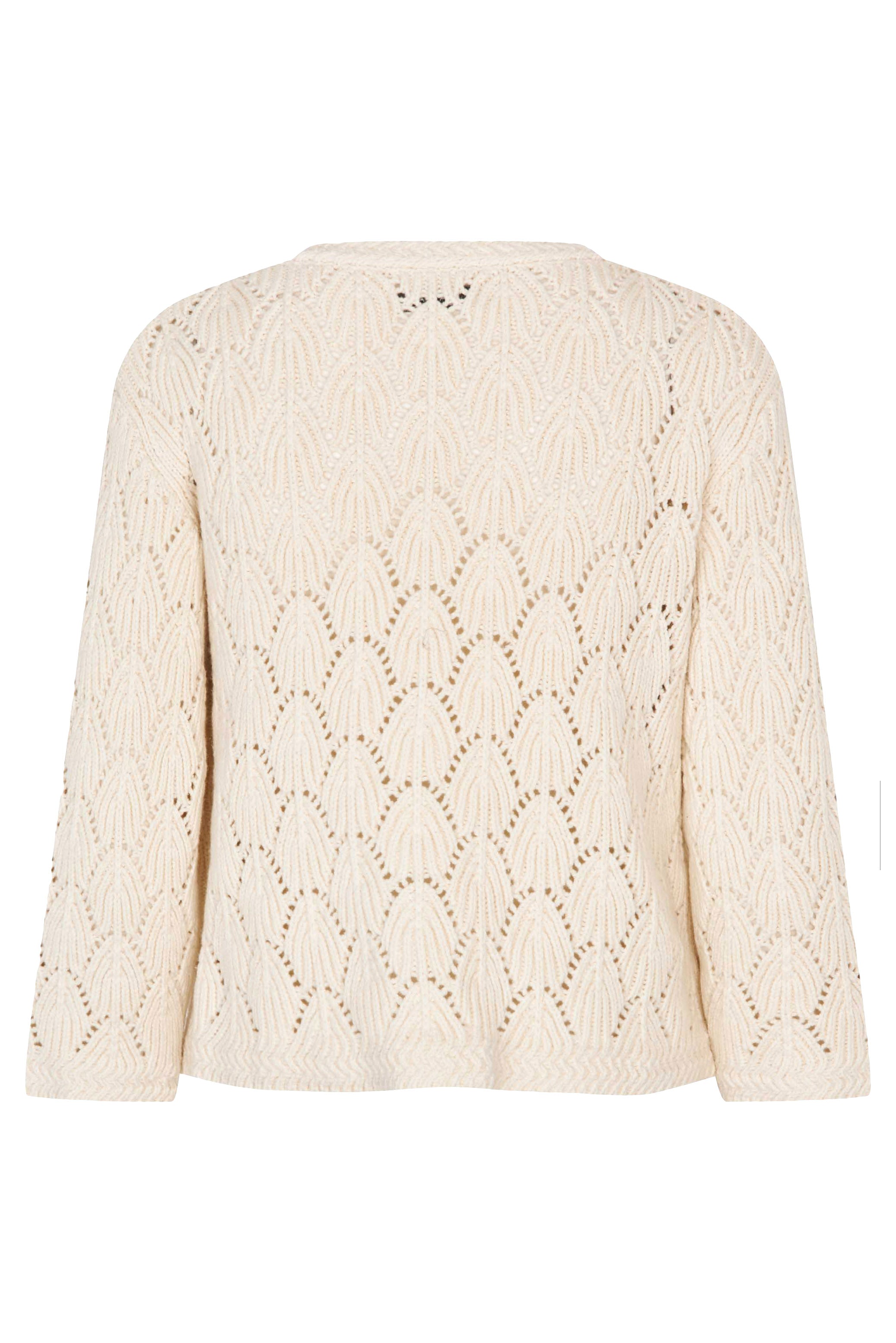 Masai Lexina Openwork Knit Cardigan - Whitecap