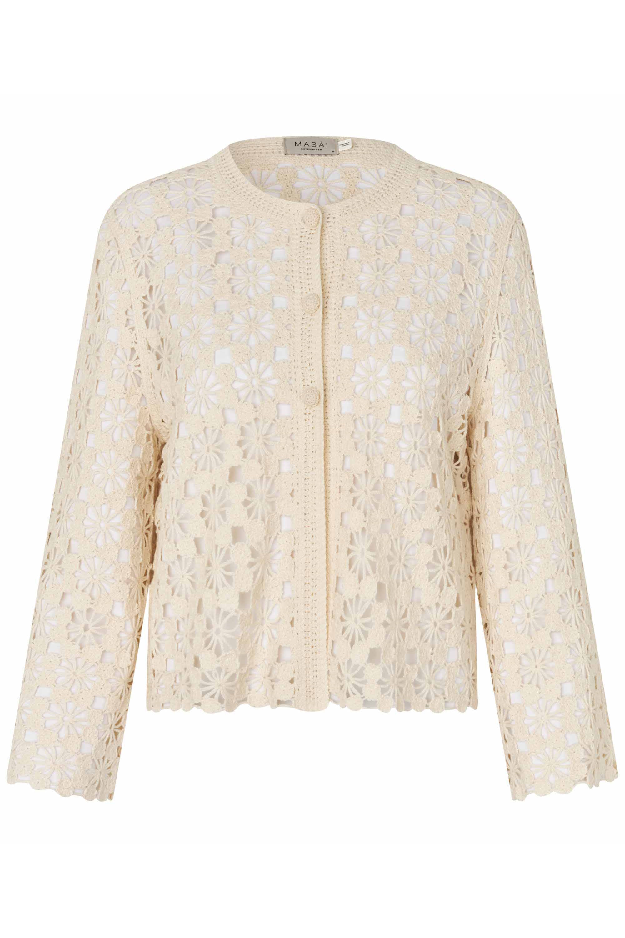 Masai Littalis Regular Crocheted Cardigan - Fog