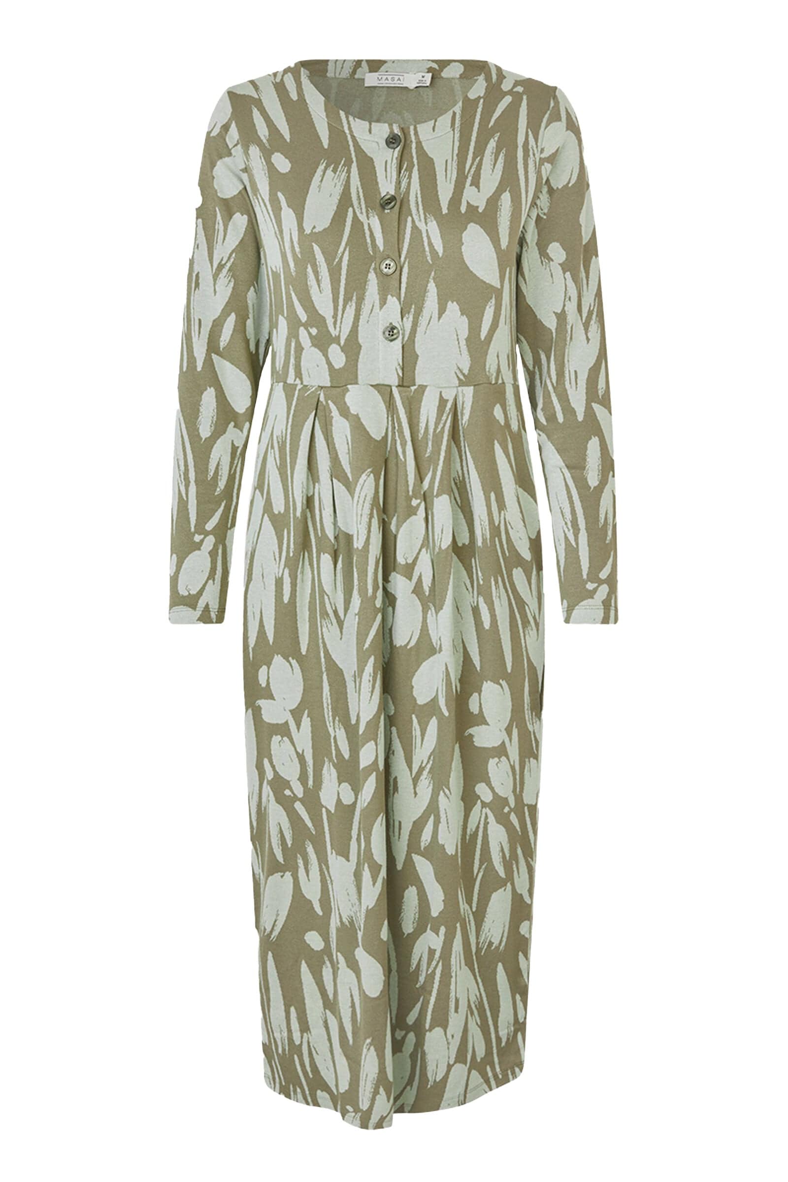 Masai Nilana Printed Jersey Midi Dress - Frosty Green